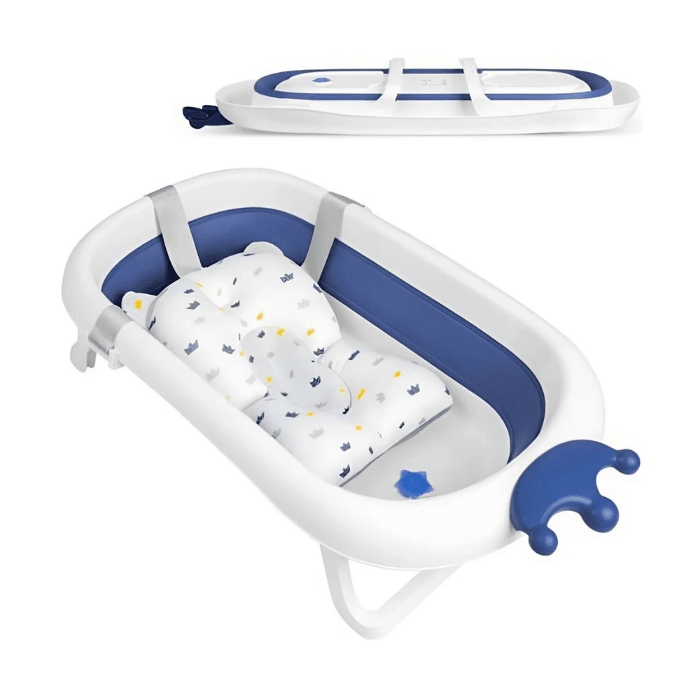 Bumble & Bird - Foldable Bathtub Crown Style With Cushion - Blue