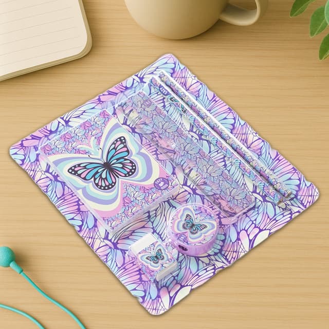 Butterfly Printed Stationery Set thumbnail 2