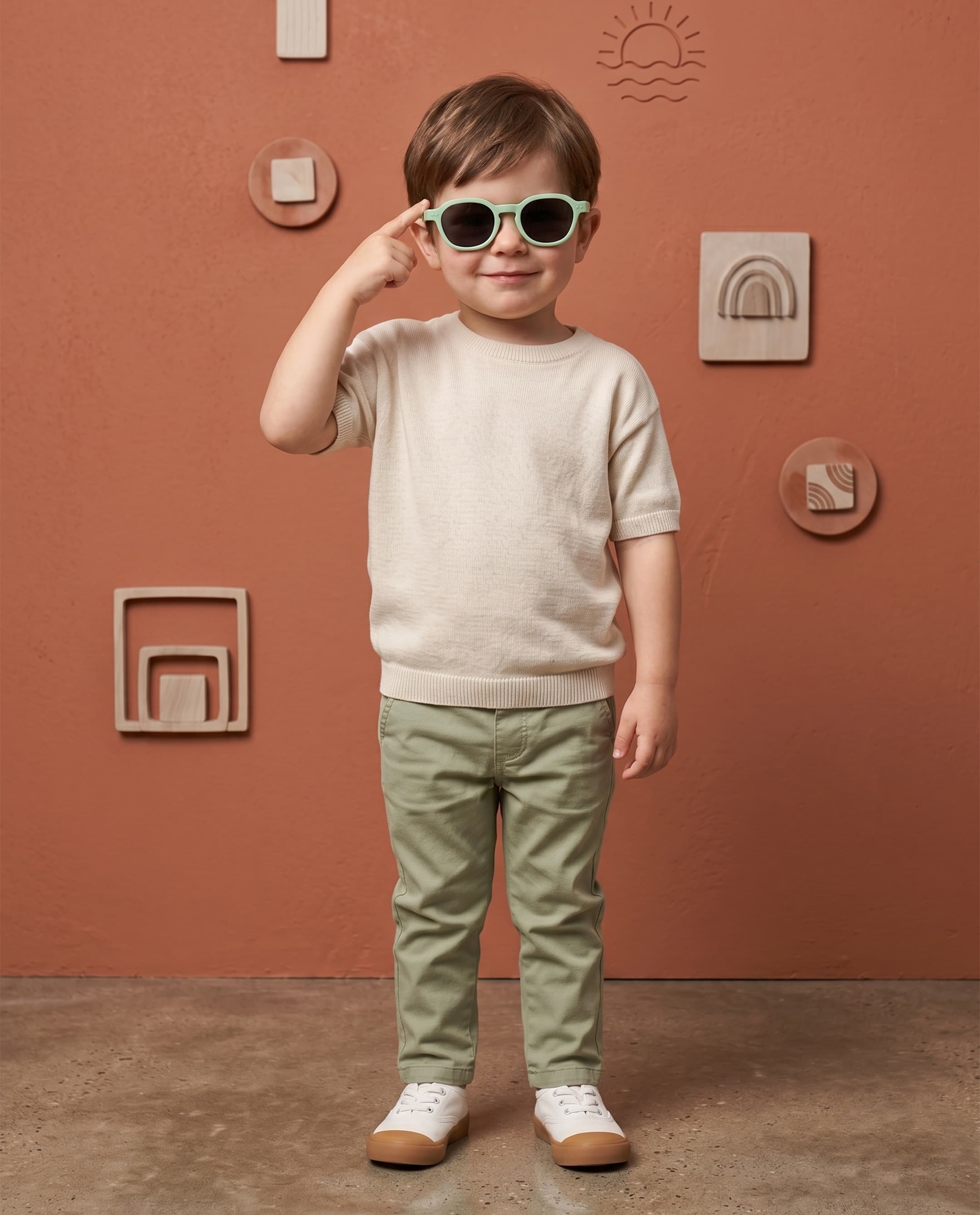Boy Poloroid Sunglass - Rec - Green