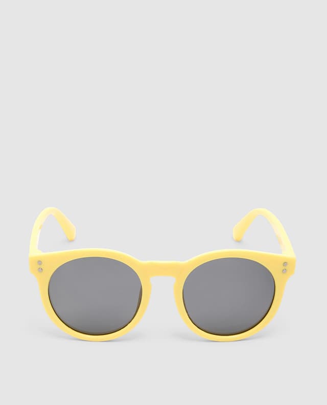 Boy Poloroid Sunglass - Oval - Yellow thumbnail 3