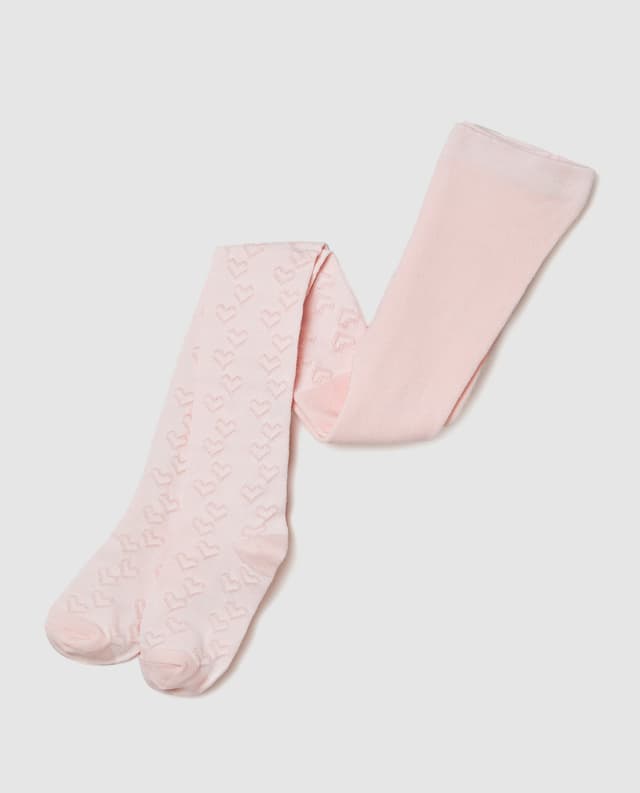 Heart Textured Elastic Waist Tights thumbnail 2