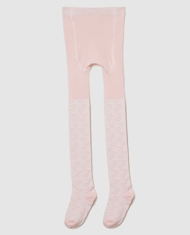 Heart Textured Elastic Waist Tights thumbnail 5