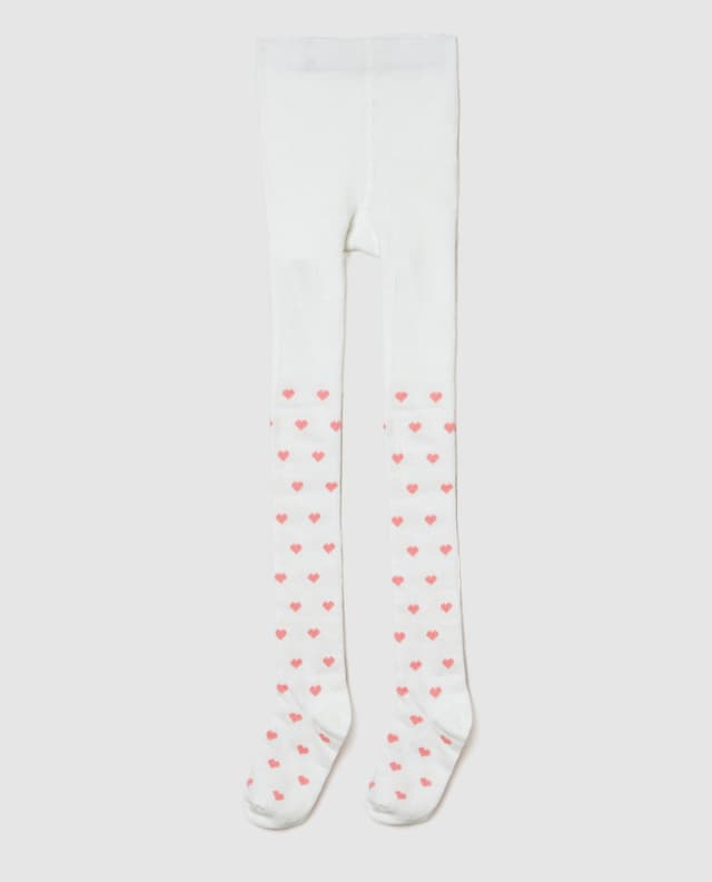 Heart Patterned Elastic Waist Tights thumbnail 4