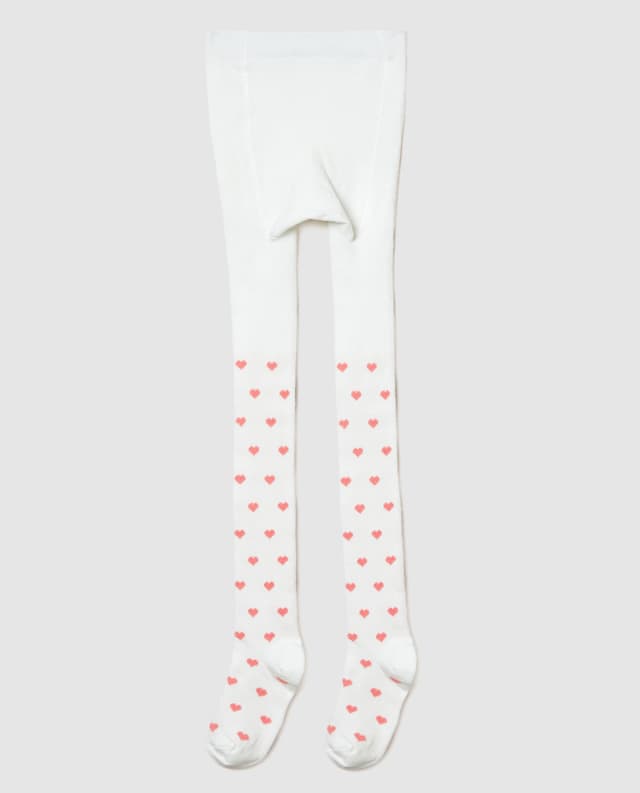 Heart Patterned Elastic Waist Tights thumbnail 5