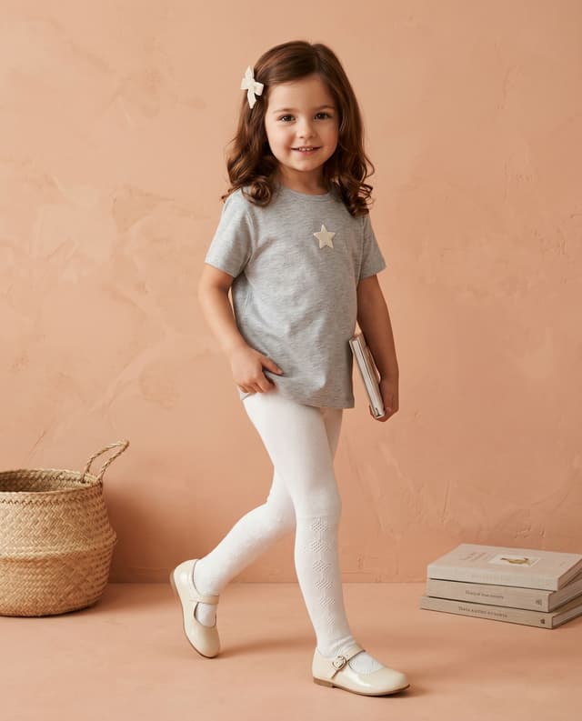 Patterned Elastic Waist Tights thumbnail 3