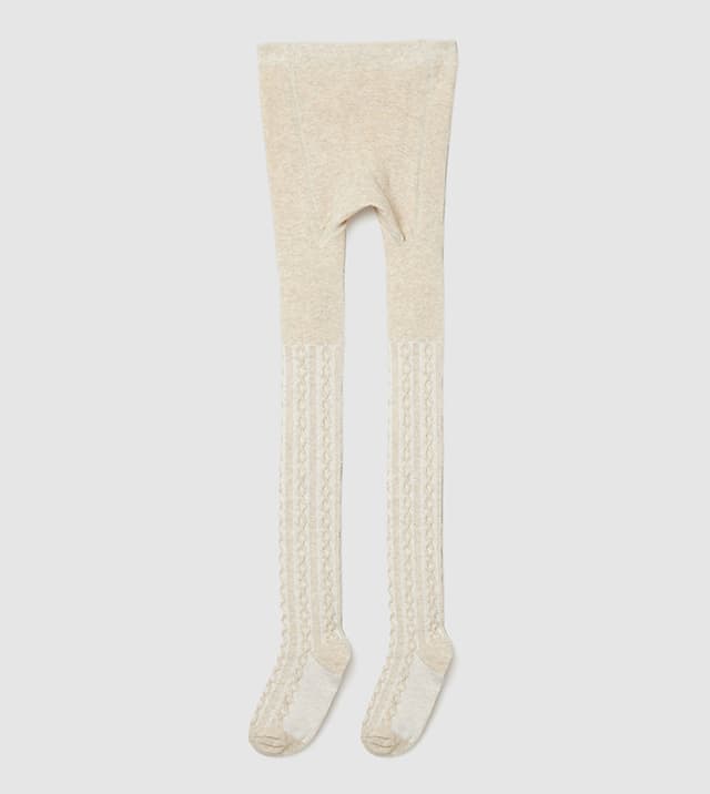 Cable Knit Elastic Waist Tights thumbnail 4