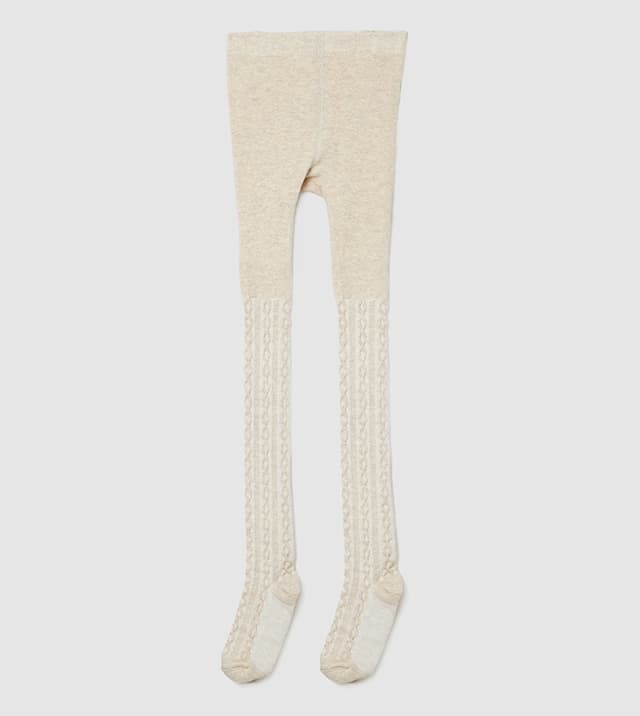 Cable Knit Elastic Waist Tights thumbnail 5
