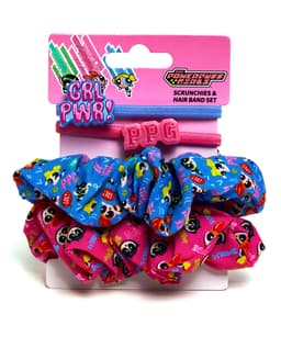 Fm - Accs - 11 - Hair Ties with Scrunchie 4 Pck - Powepuff Girls