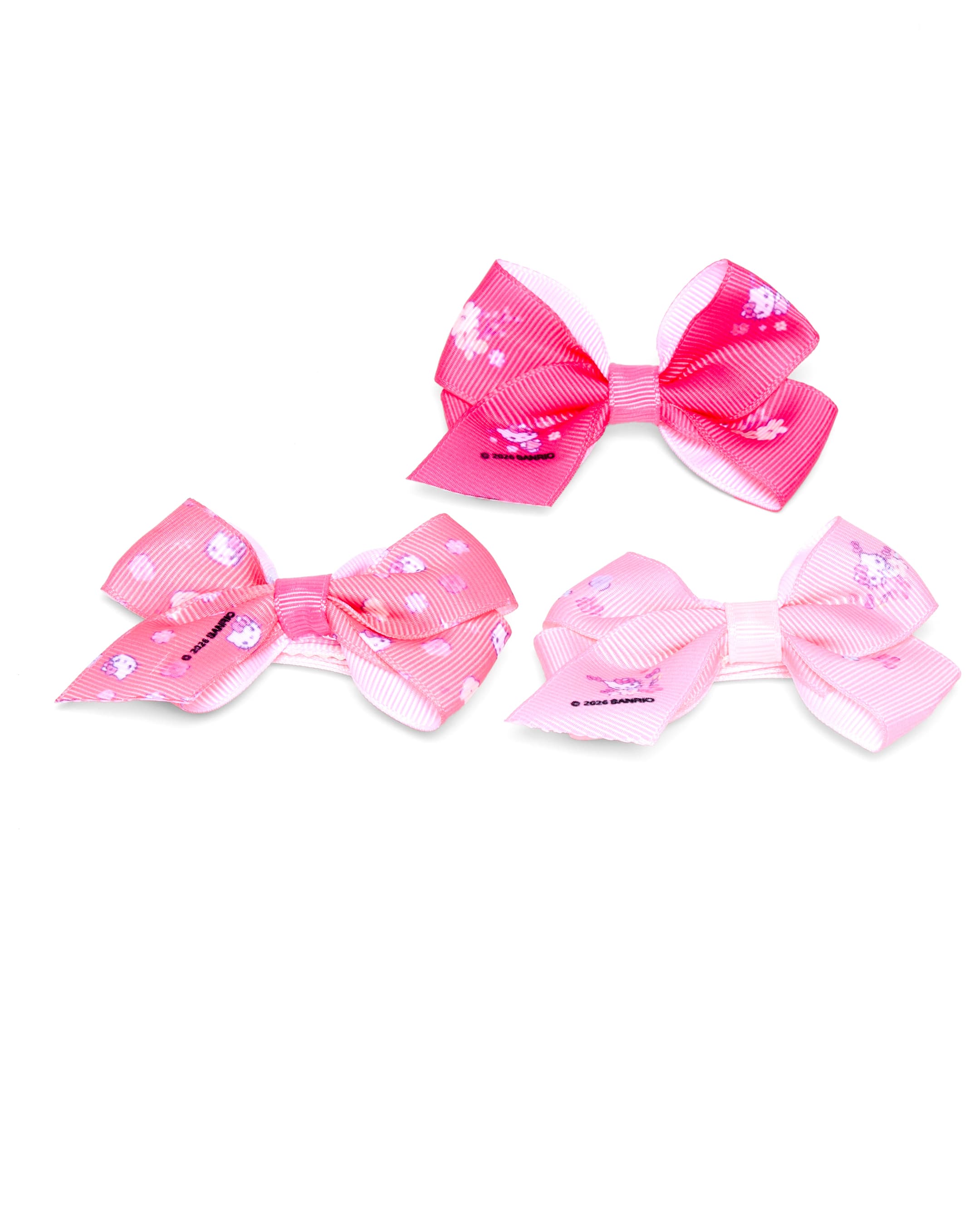 Fm - Accs - 15 - Bow Clip 3 Pck - Hello Kitty