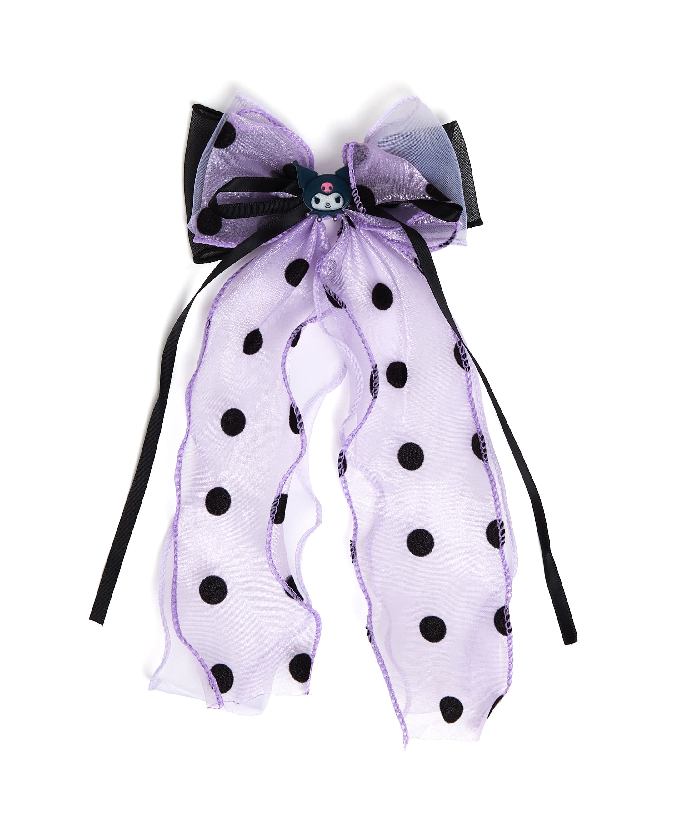 Fm - Accs - 59 - Long Bow Clip 1 Pck - Kuromi