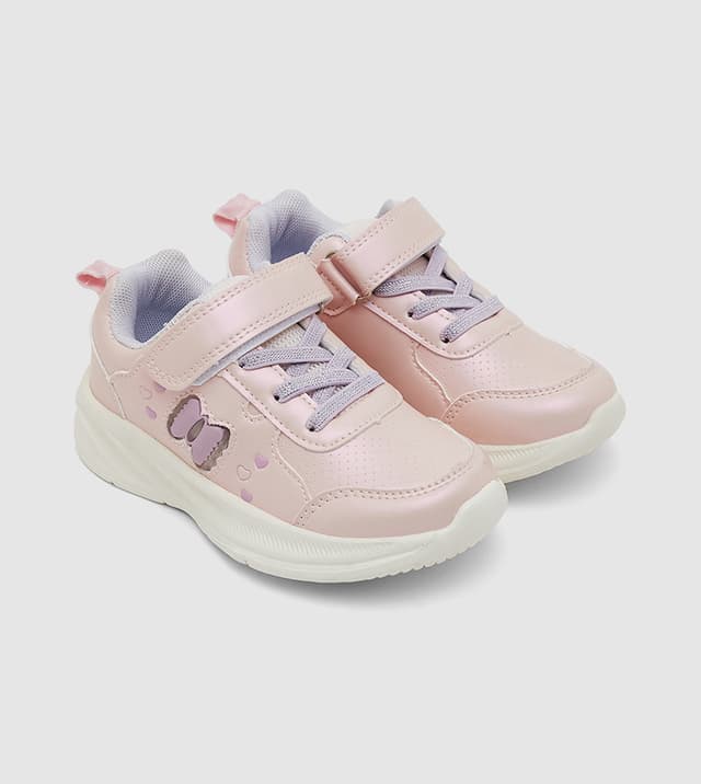 Casual Pink Shoe With Butterfly Detail thumbnail 1