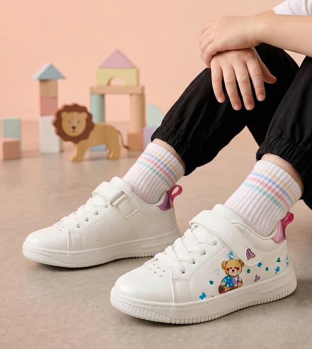 Casual Bear Print Velcro Sneakers thumbnail 1