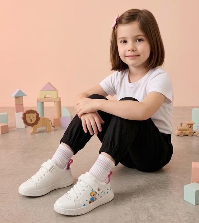 Casual Bear Print Velcro Sneakers thumbnail 2