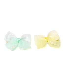 Pearl Bow Hair Clip Set of 2 - 3