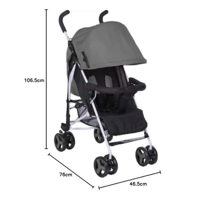 Bumble & Bird - Light Baby Travel Stroller - Grey thumbnail 4