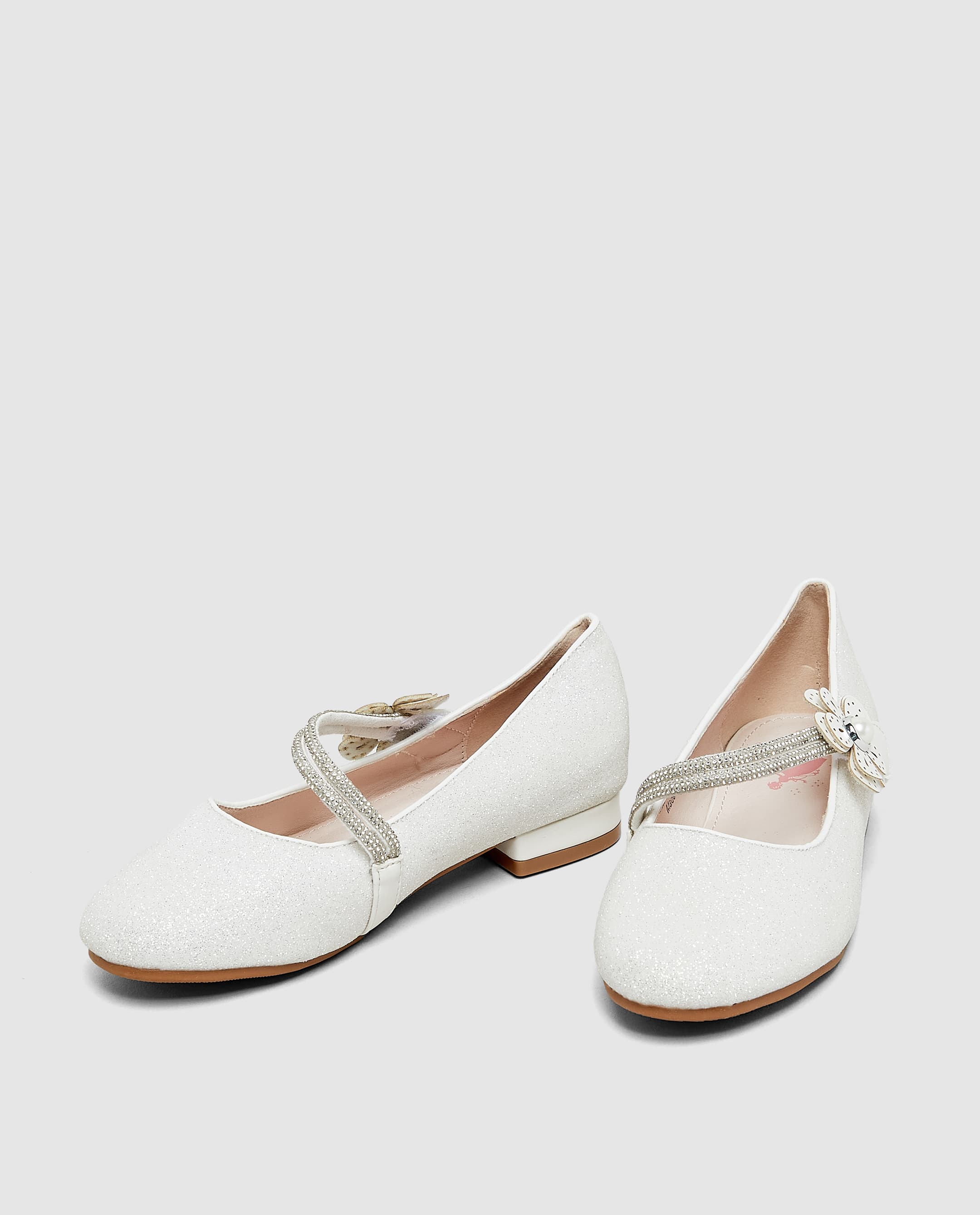Strap Ballerina with Rhinestone - White - 33 thumbnail 2
