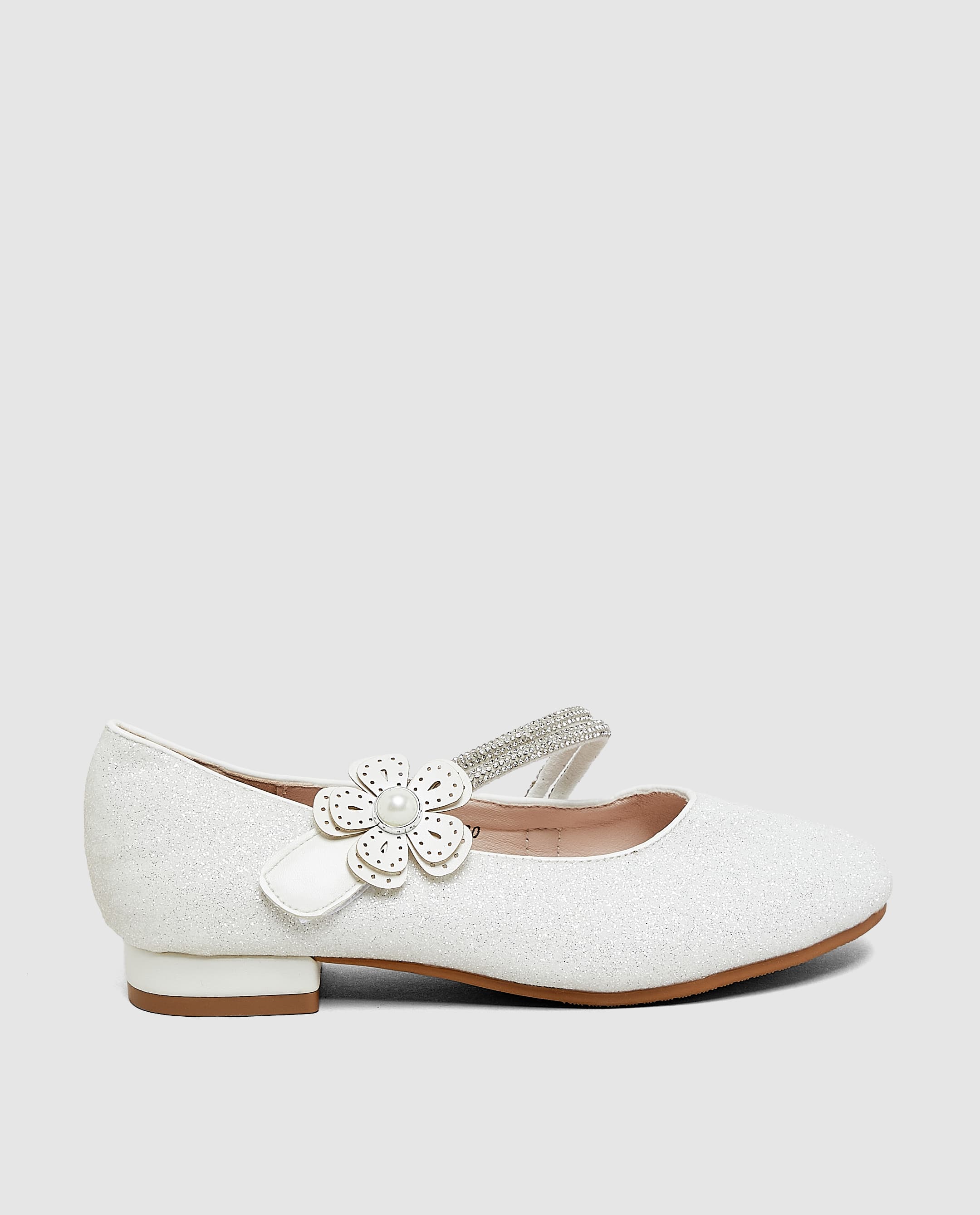 Strap Ballerina with Rhinestone - White - 33 thumbnail 3