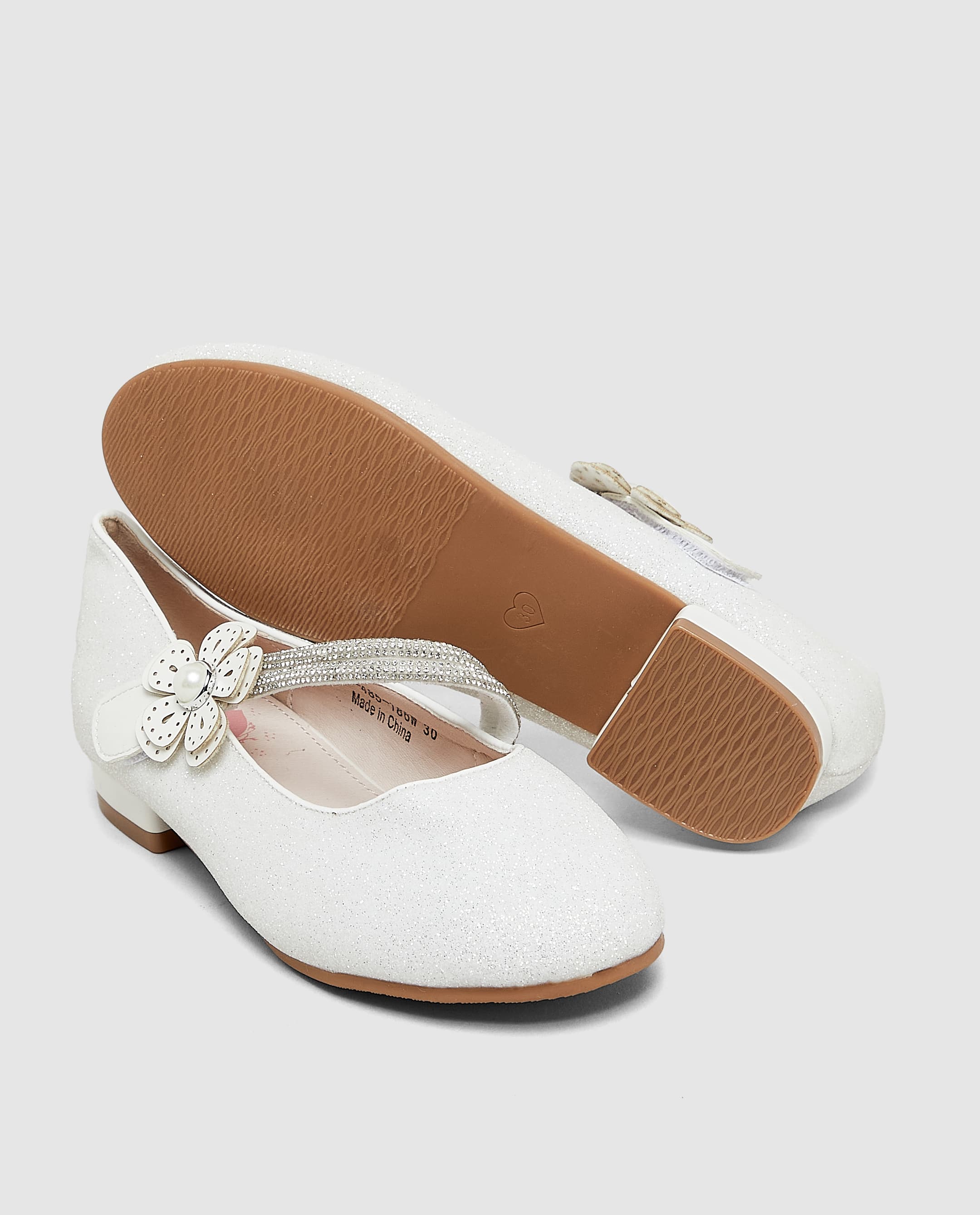 Strap Ballerina with Rhinestone - White - 33 thumbnail 4