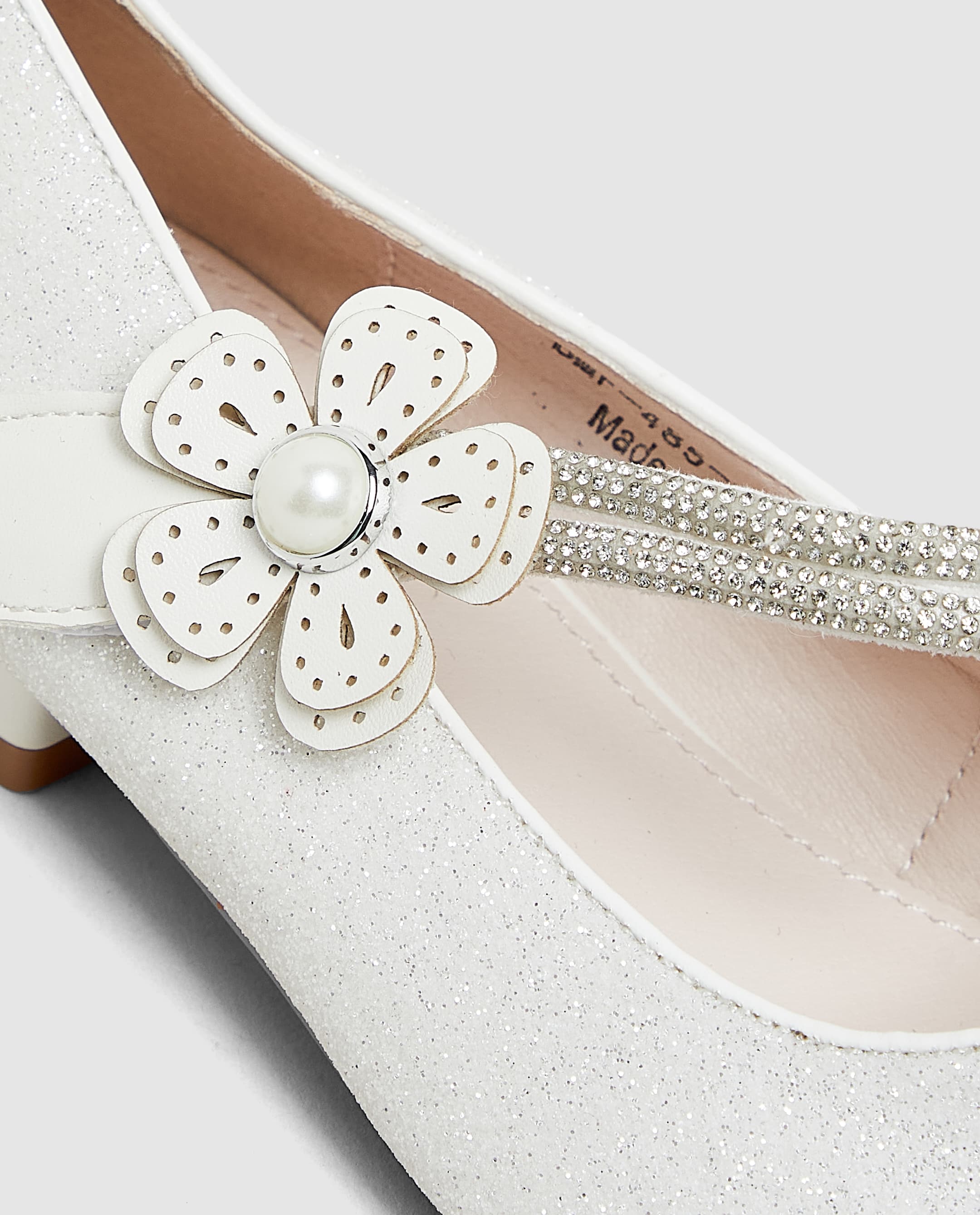 Strap Ballerina with Rhinestone - White - 33 thumbnail 5