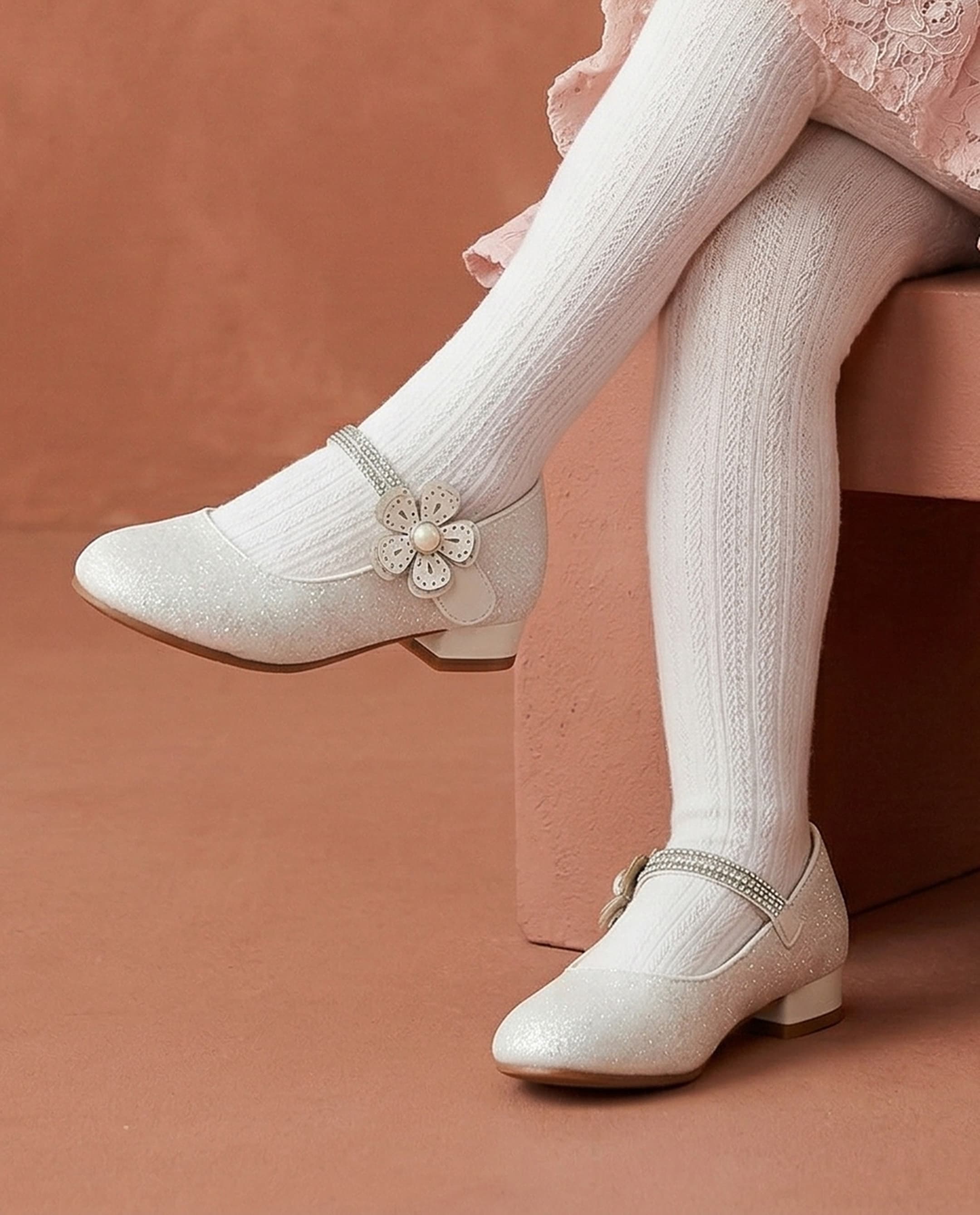 Strap Ballerina with Rhinestone - White - 33 thumbnail 6