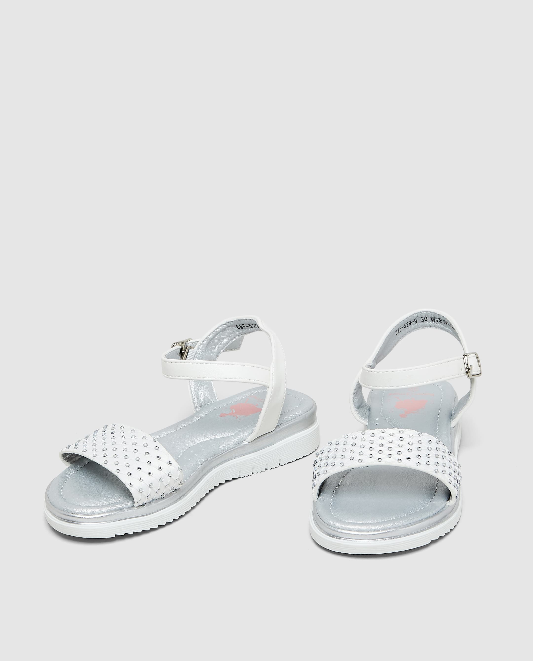 Sandal with Rhinestone Detail - White - 33 thumbnail 2