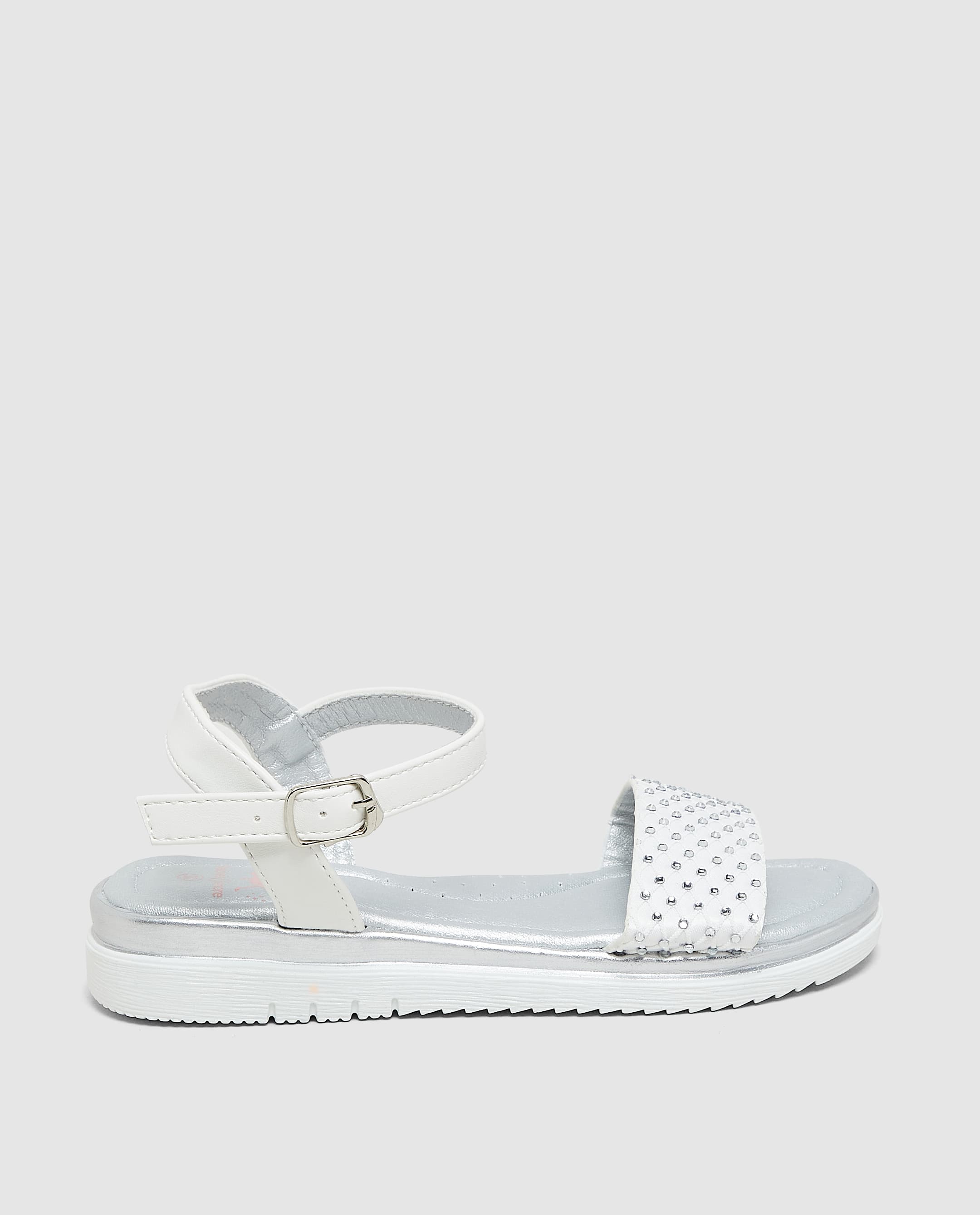 Sandal with Rhinestone Detail - White - 33 thumbnail 3