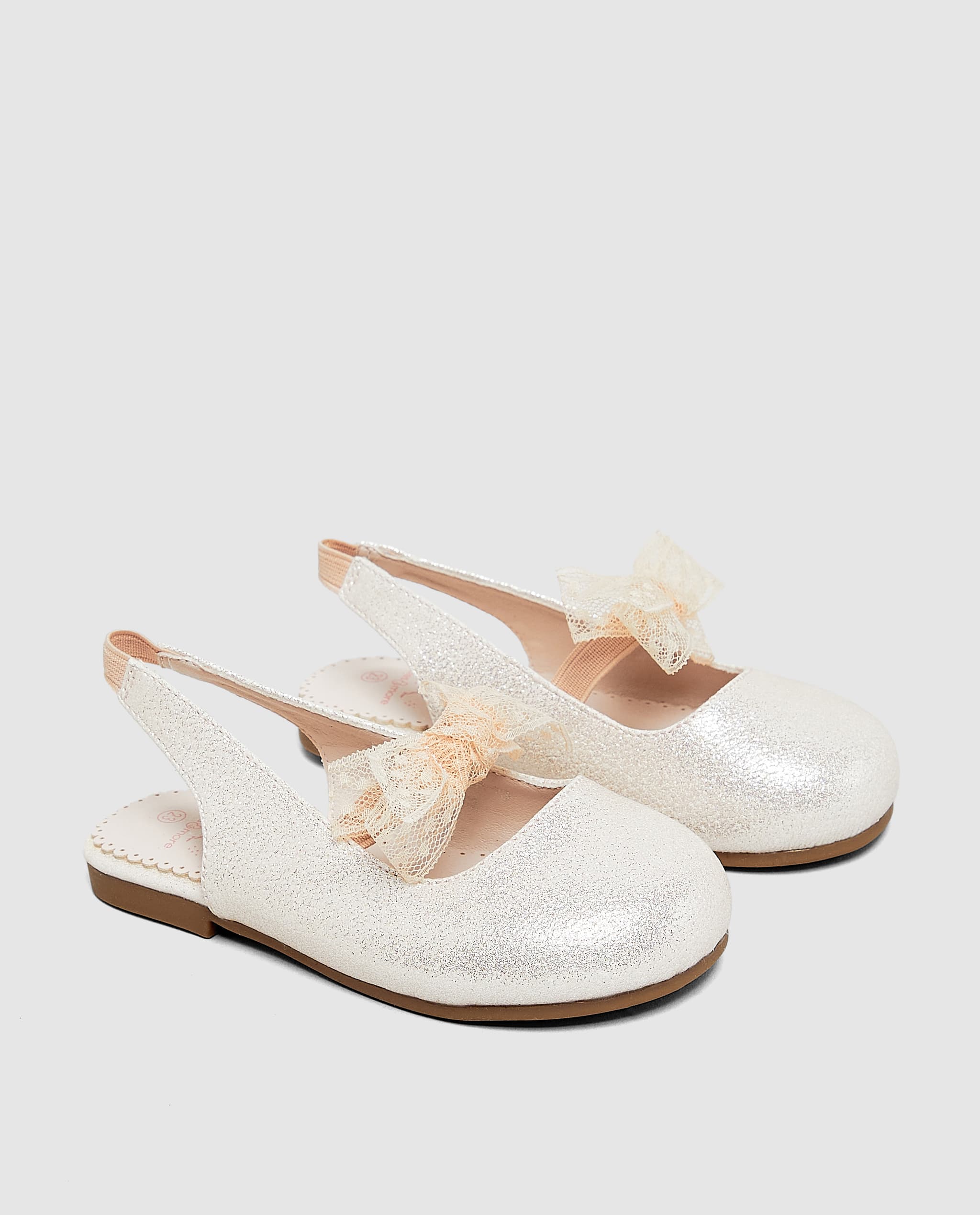 Pink Slingback Shoe with Bow Detail - 25