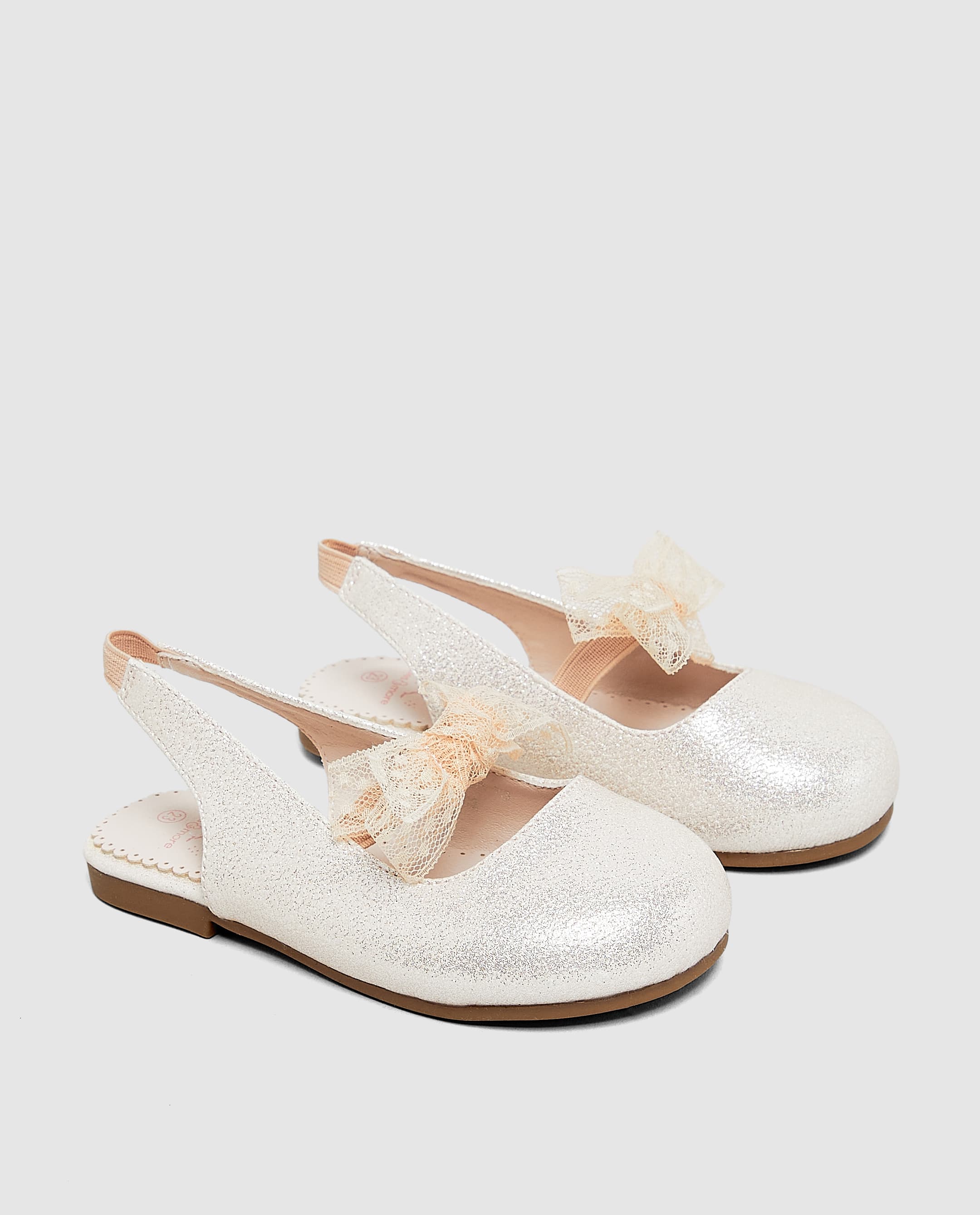 Pink Slingback Shoe with Bow Detail - 25
