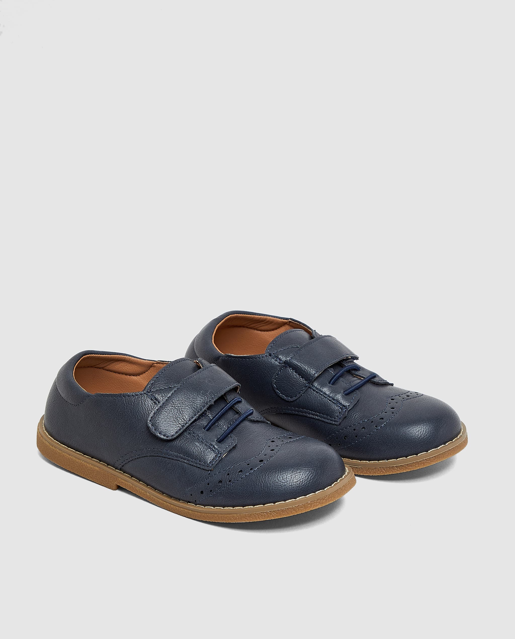 Solid Velcro Formal Slip-Ons