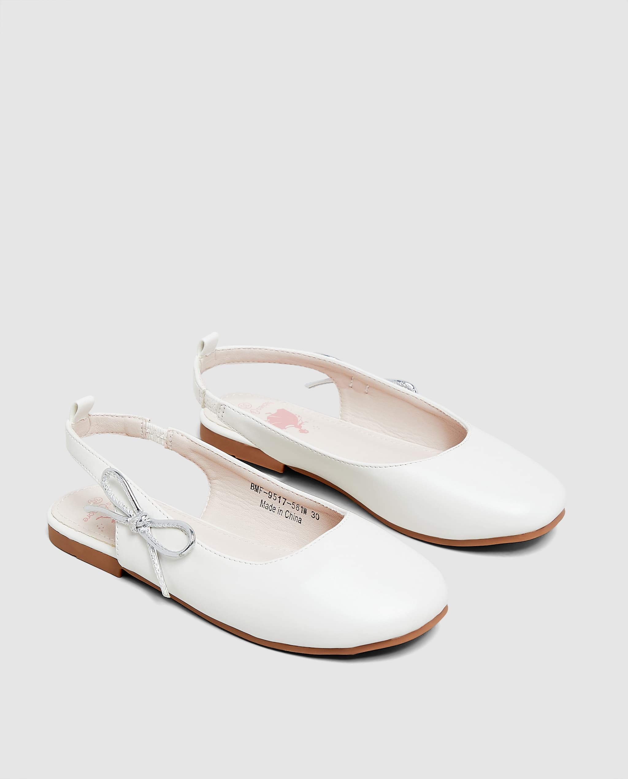 Slingback Ballerina - White - 33