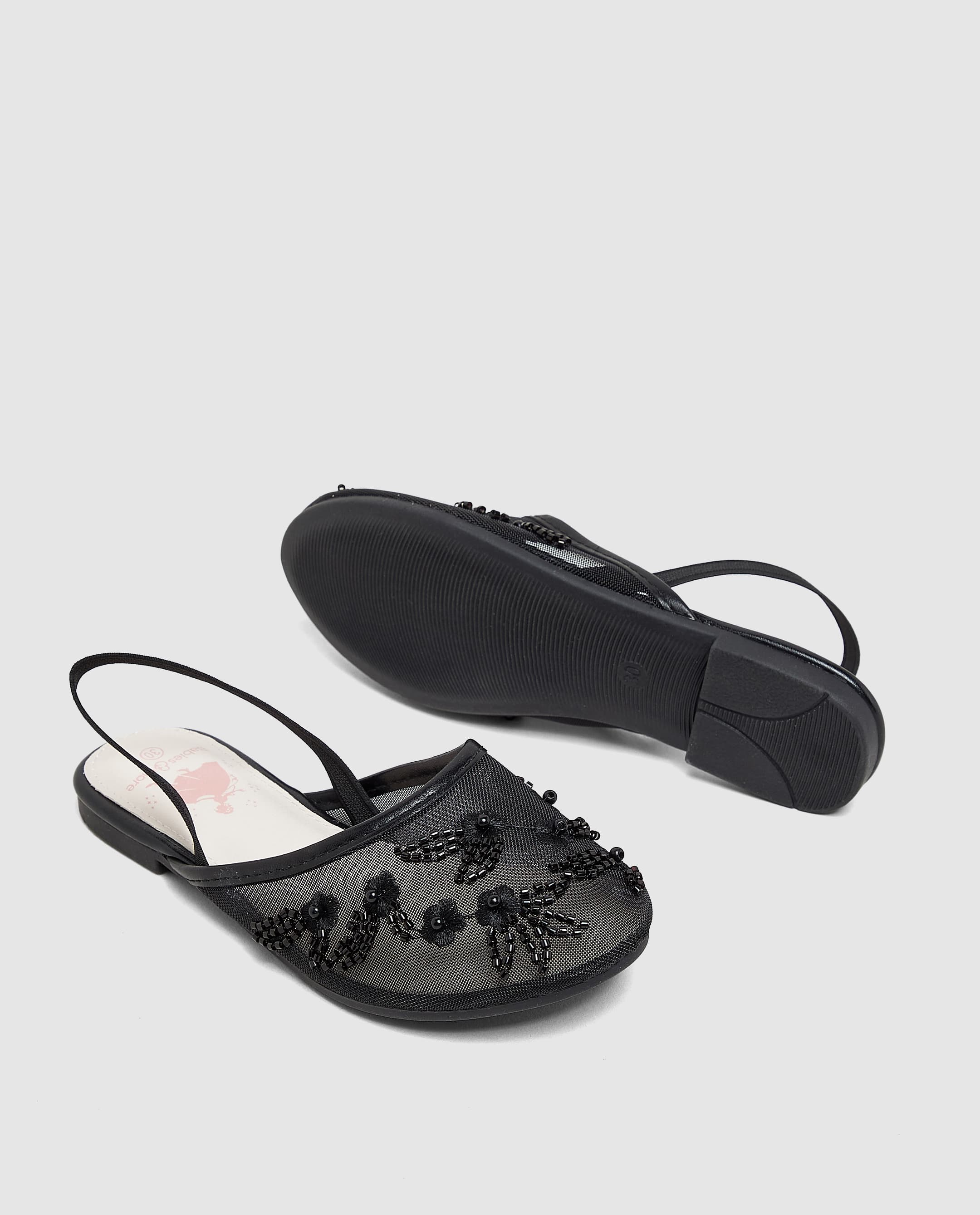 Net Detail Sandal - Black - 33 thumbnail 4