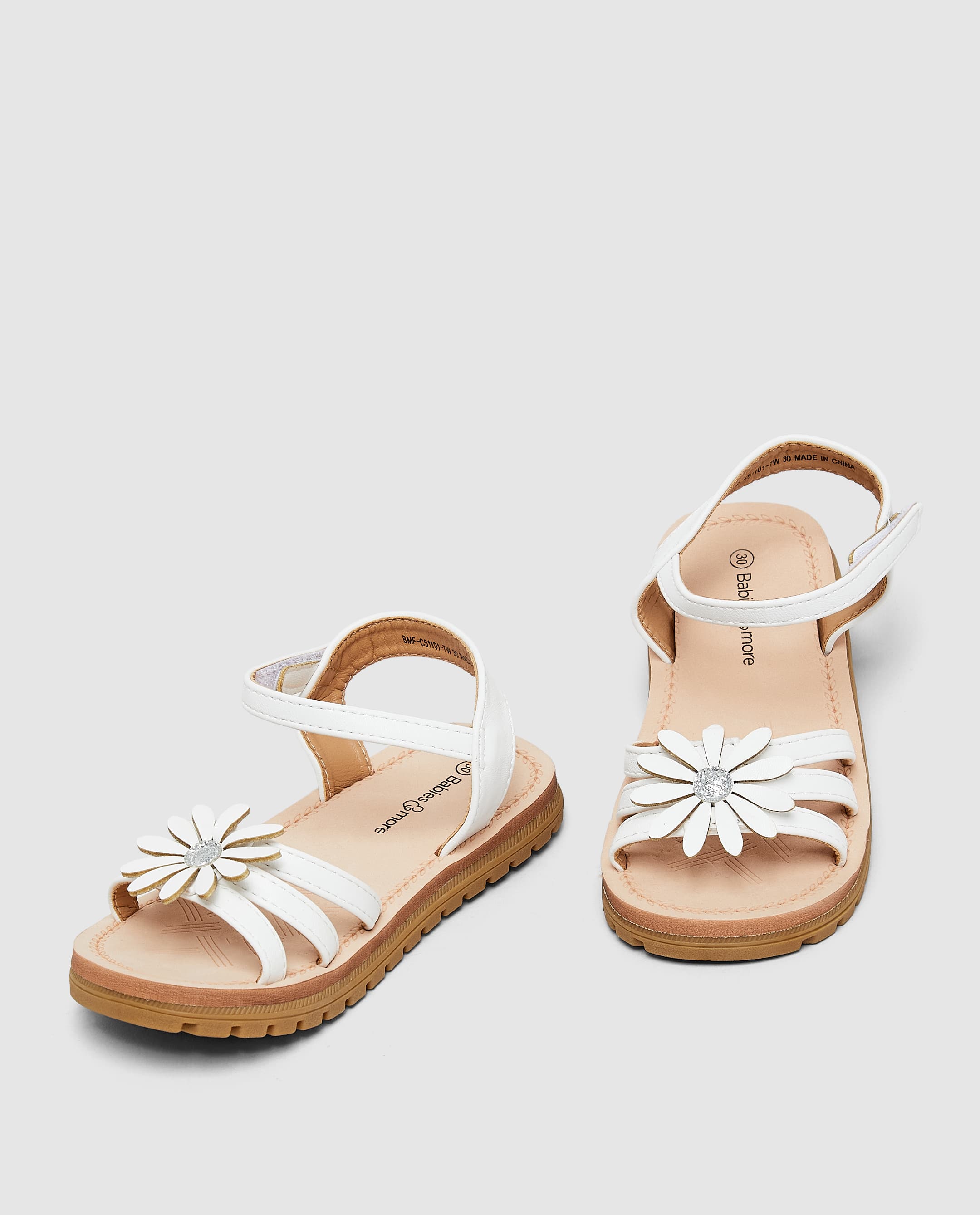 Sandal with Flower Detail - White 33 thumbnail 2