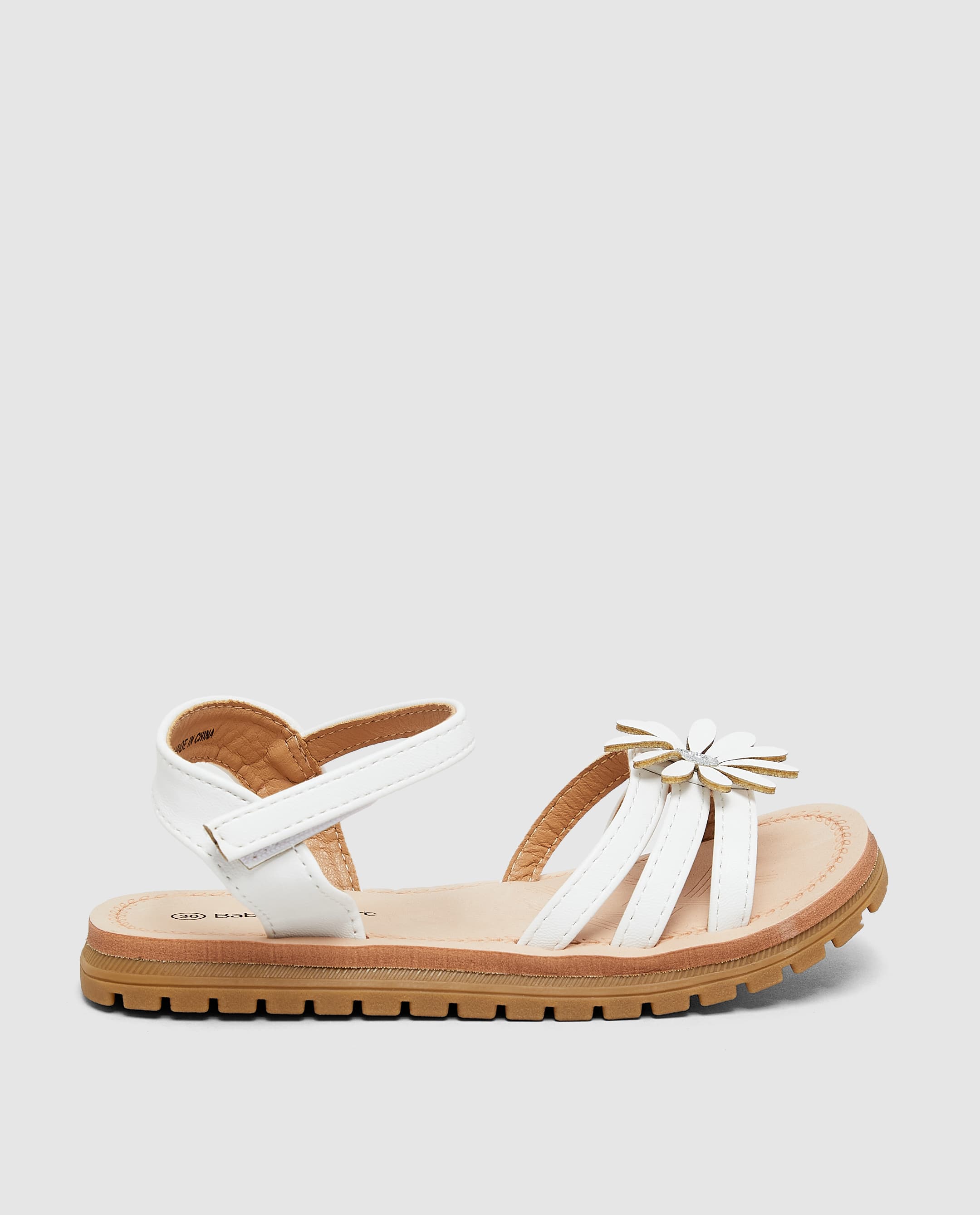 Sandal with Flower Detail - White 33 thumbnail 3