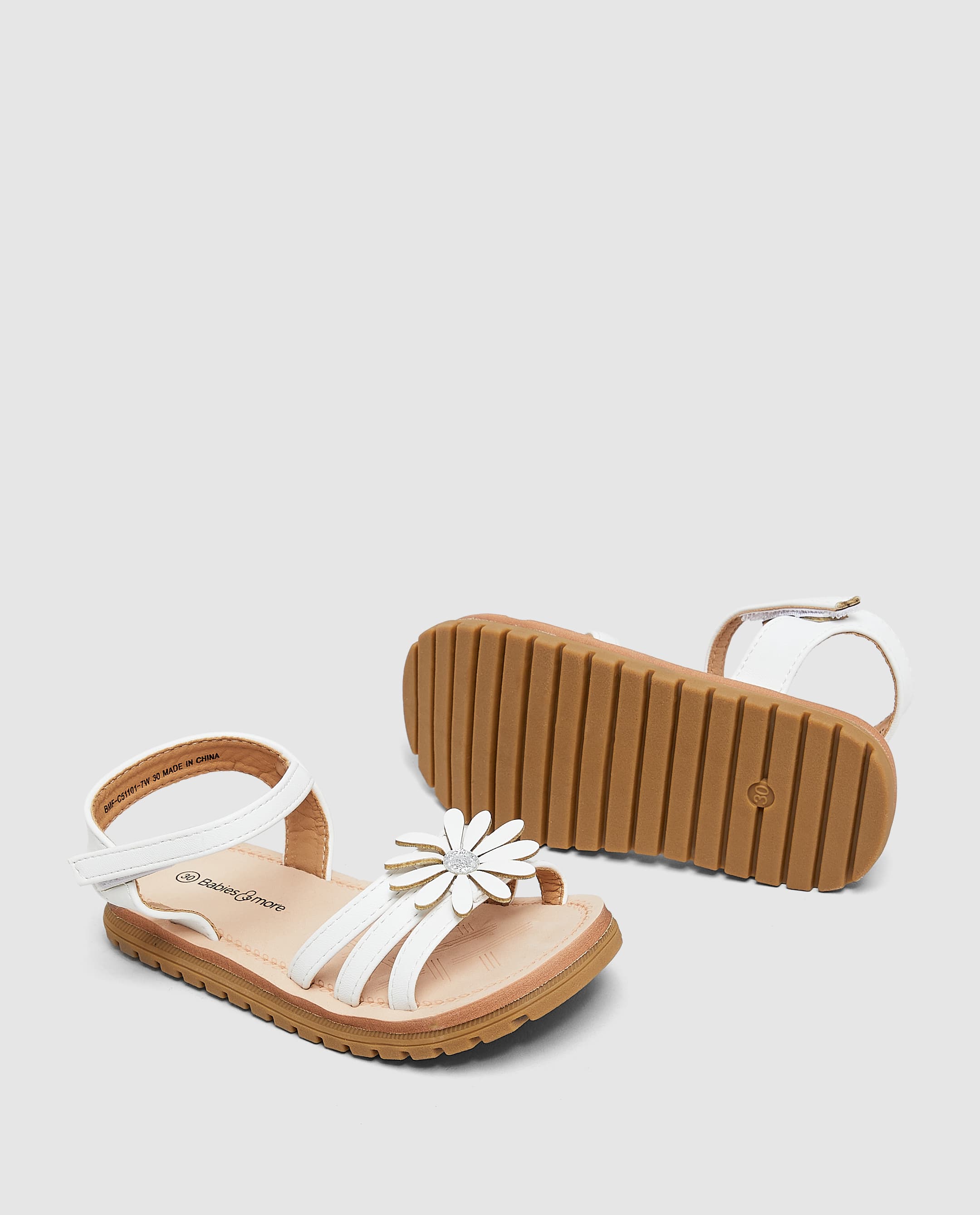 Sandal with Flower Detail - White 33 thumbnail 4
