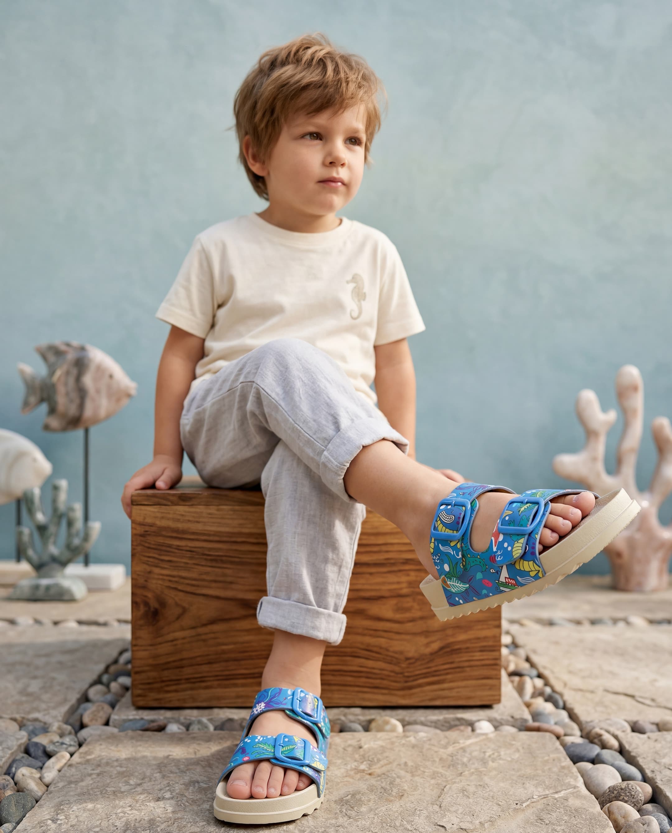 Eva Printed Sandal - Blue - 33 thumbnail 7