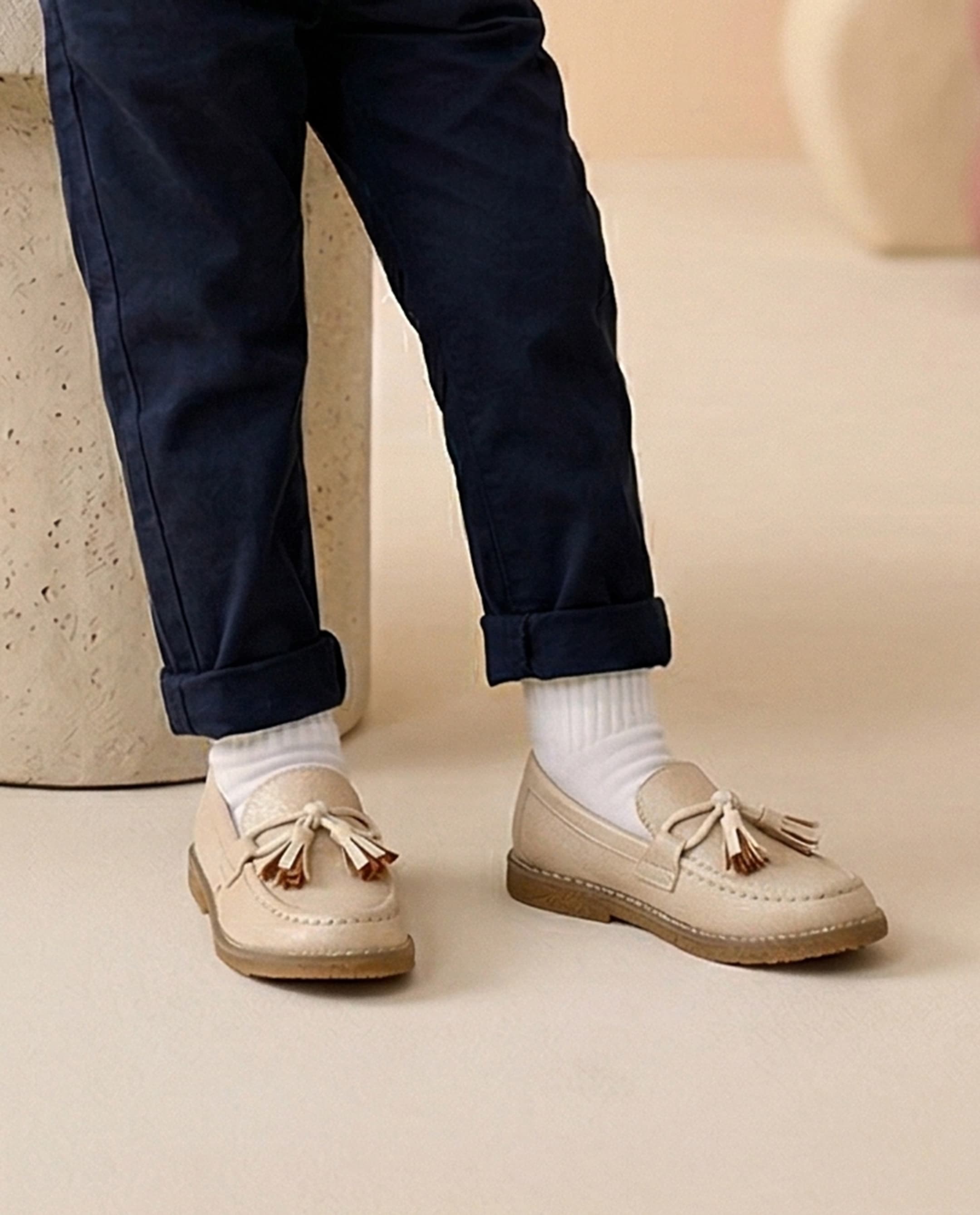 Beige Loafer with Tussel - 25 thumbnail 6