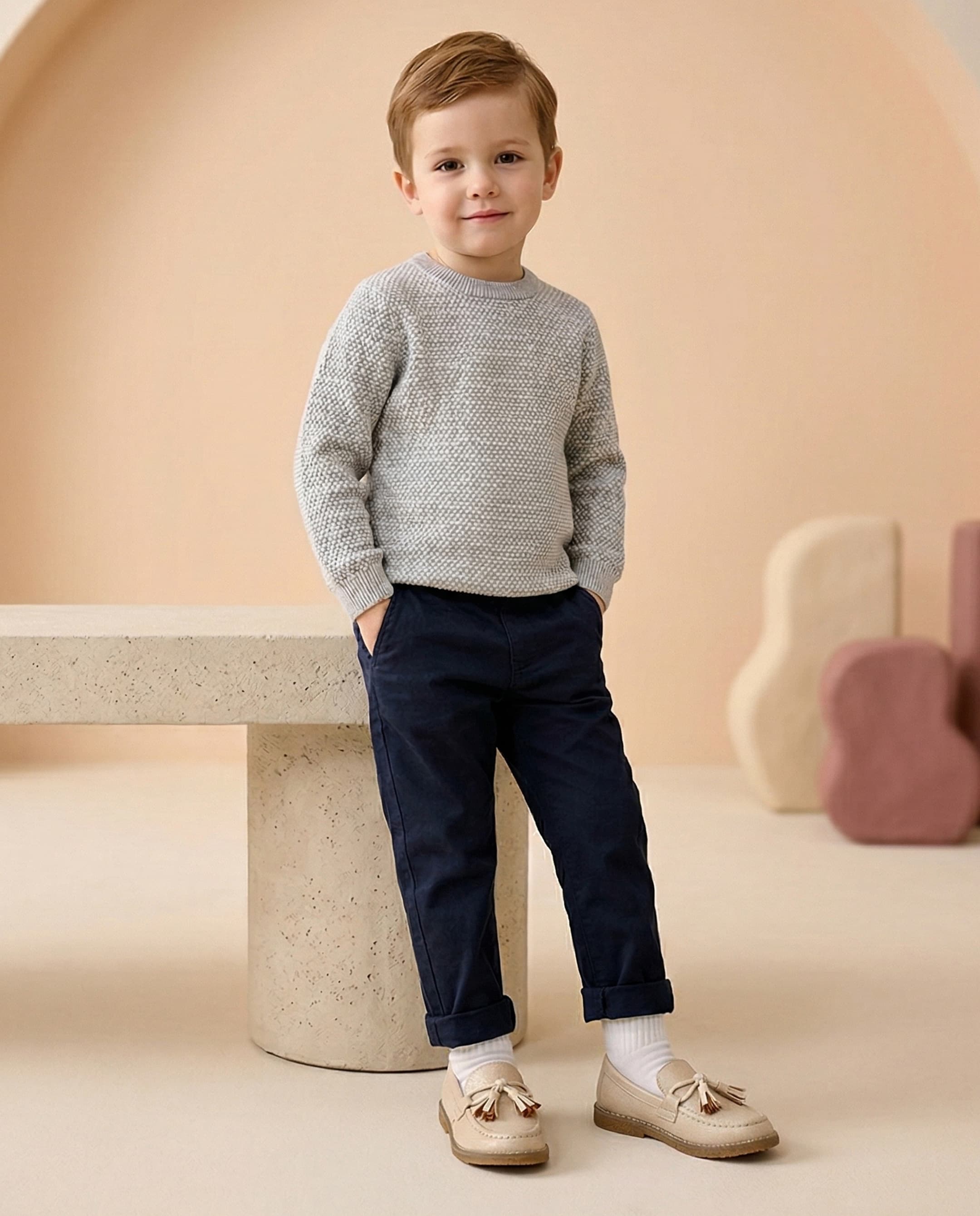 Beige Loafer with Tussel - 25 thumbnail 7