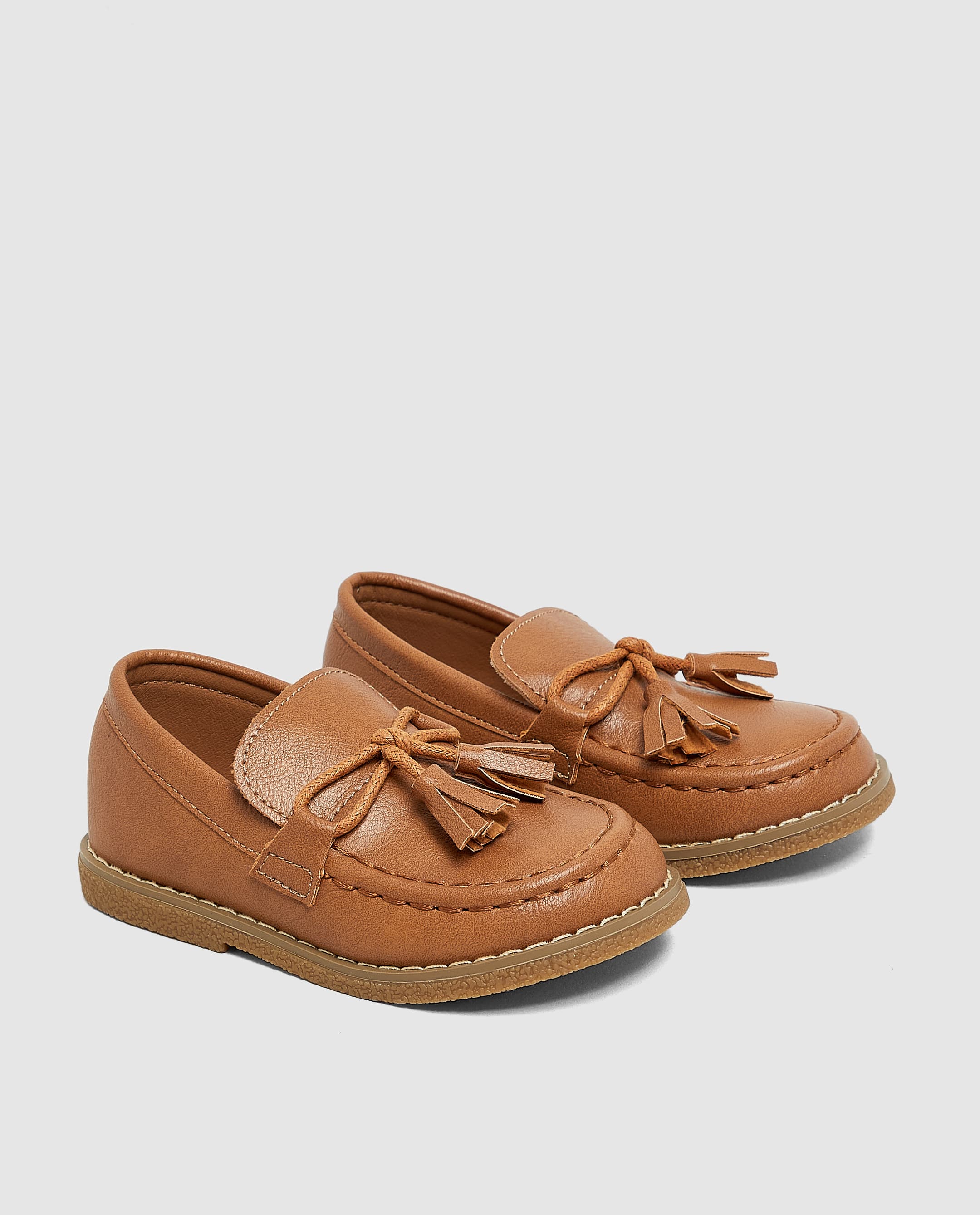 Brown Loafers with Tussel - 25