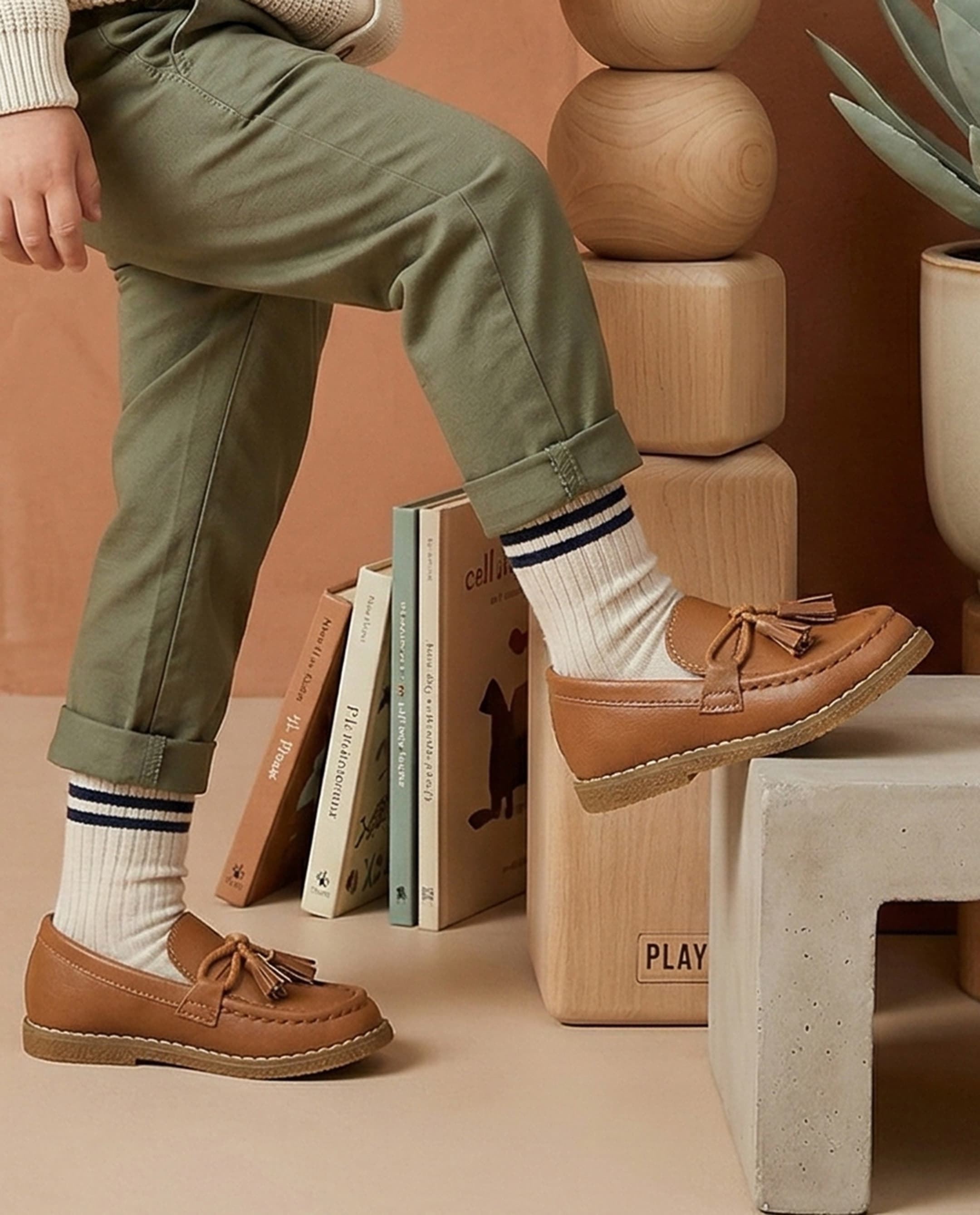 Brown Loafers with Tussel - 25 thumbnail 6