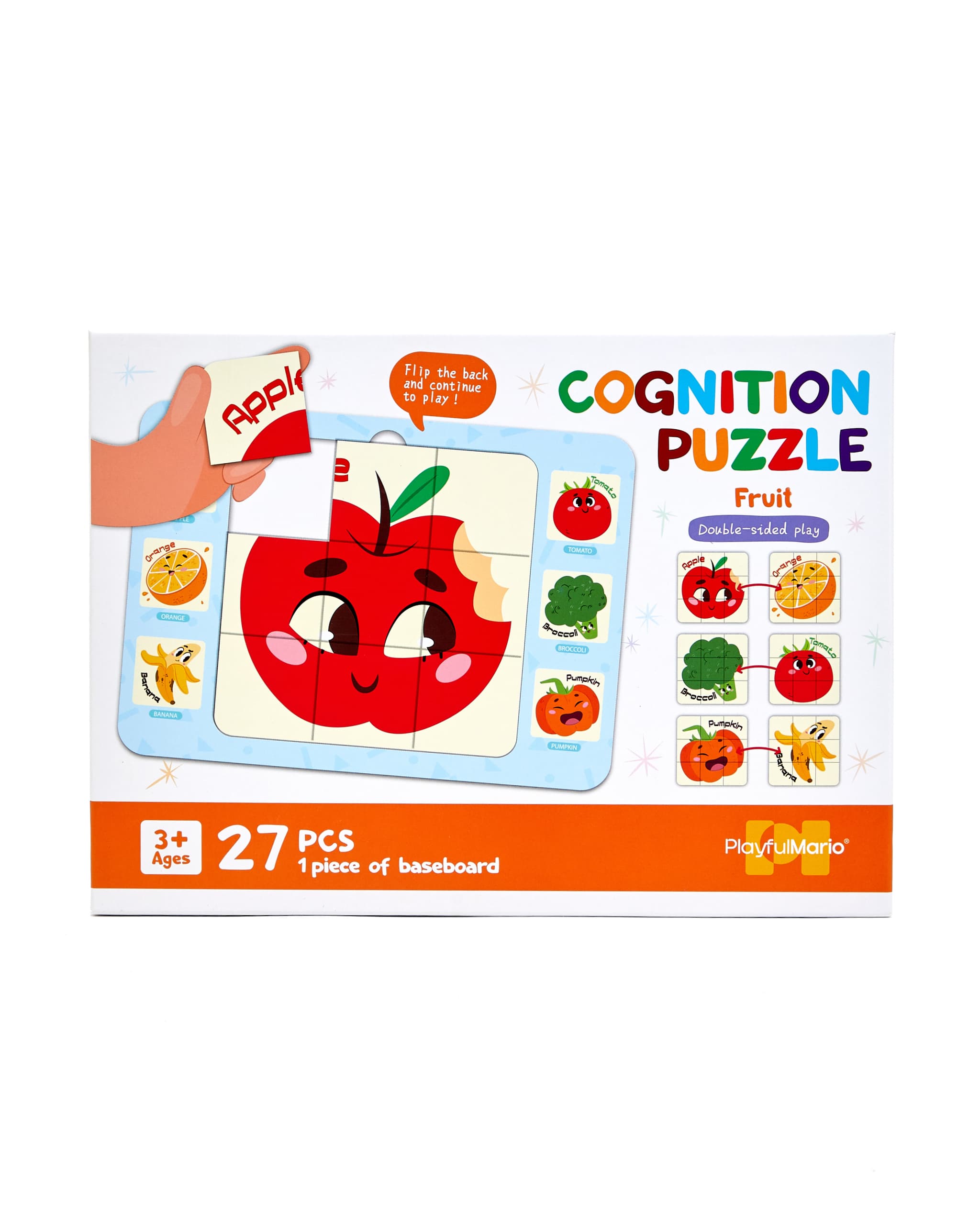 TWO-LAYER COGNITION PUZZLE GAME 54PCS  - FRUITS view 1