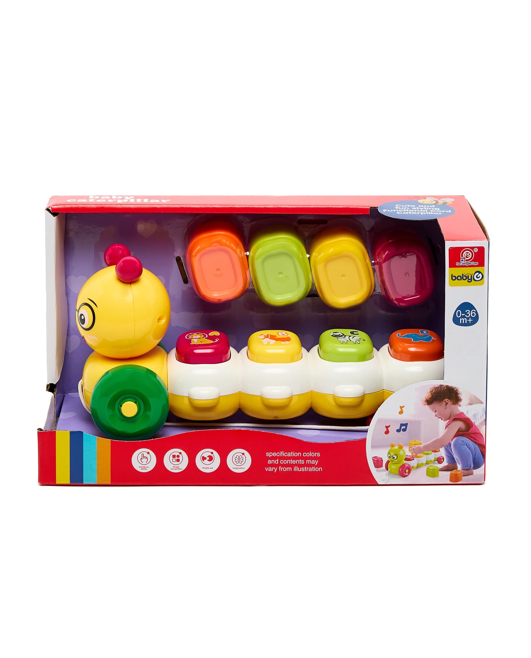 Baby Caterpillar String Toy Set with Music + Buidling Blocks