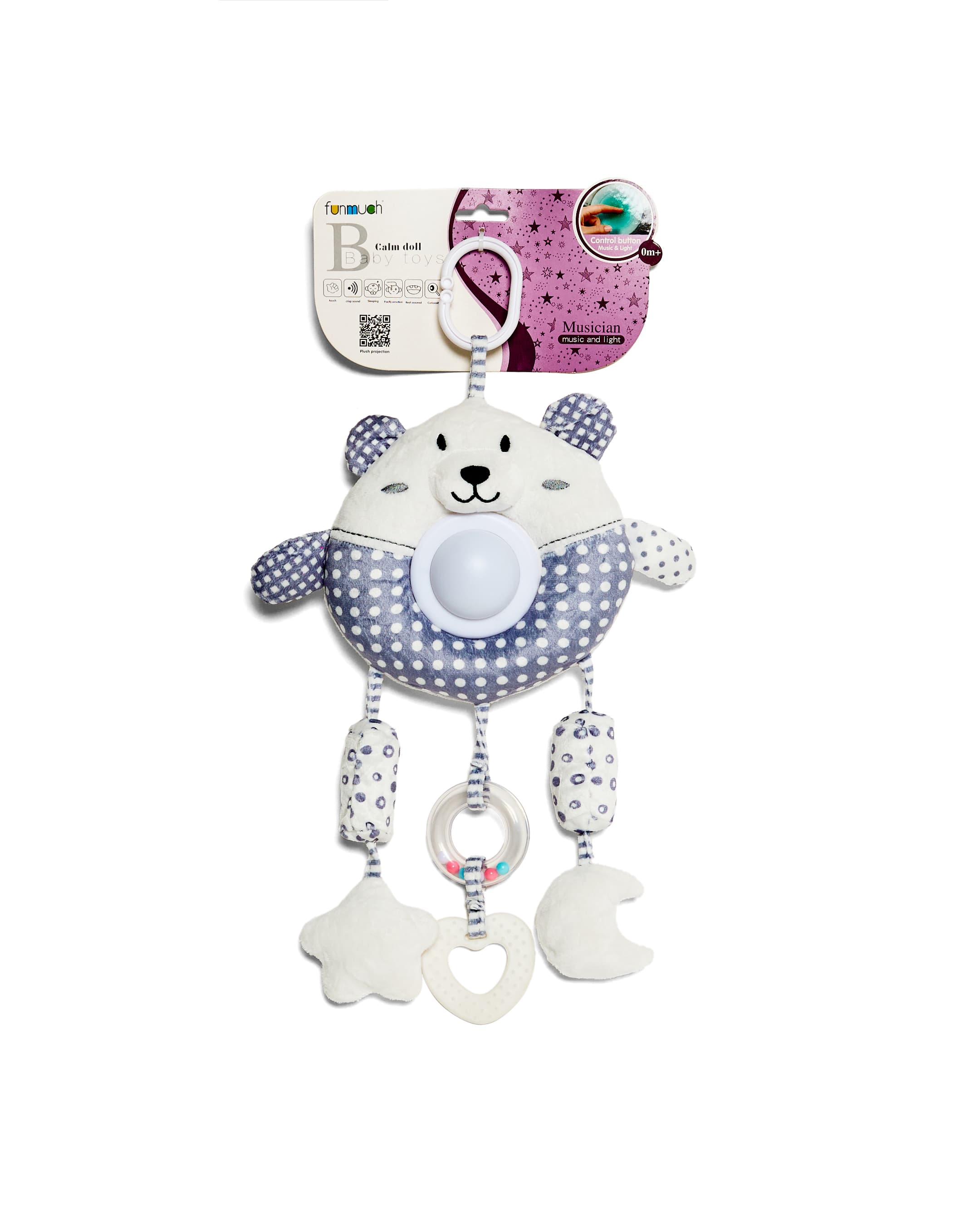 BABY CLAM HANG BELL WITH LIGHT & MUSIC & BELL-BEAR thumbnail 5