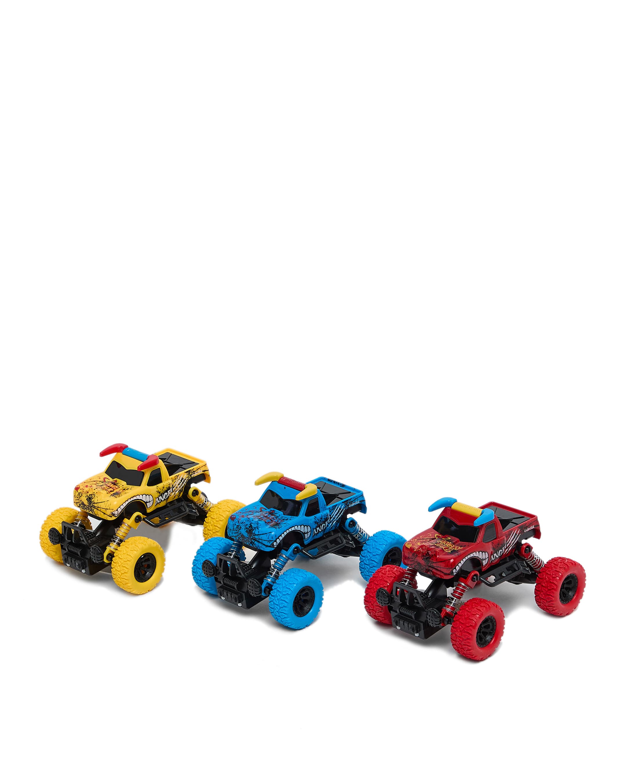 1:34 DOUBLE WARRIOR ROCK CRAWLER YELLOW BLUE RED 3 COLORS 6 PACK thumbnail 4