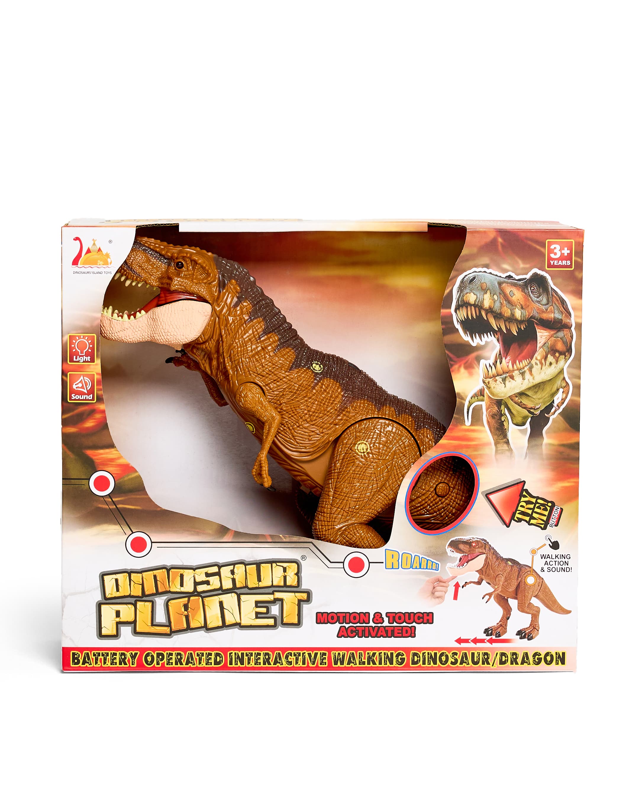 B/O DINOSAUR SET WITH LIGHT AND SOUND + IC & EGG