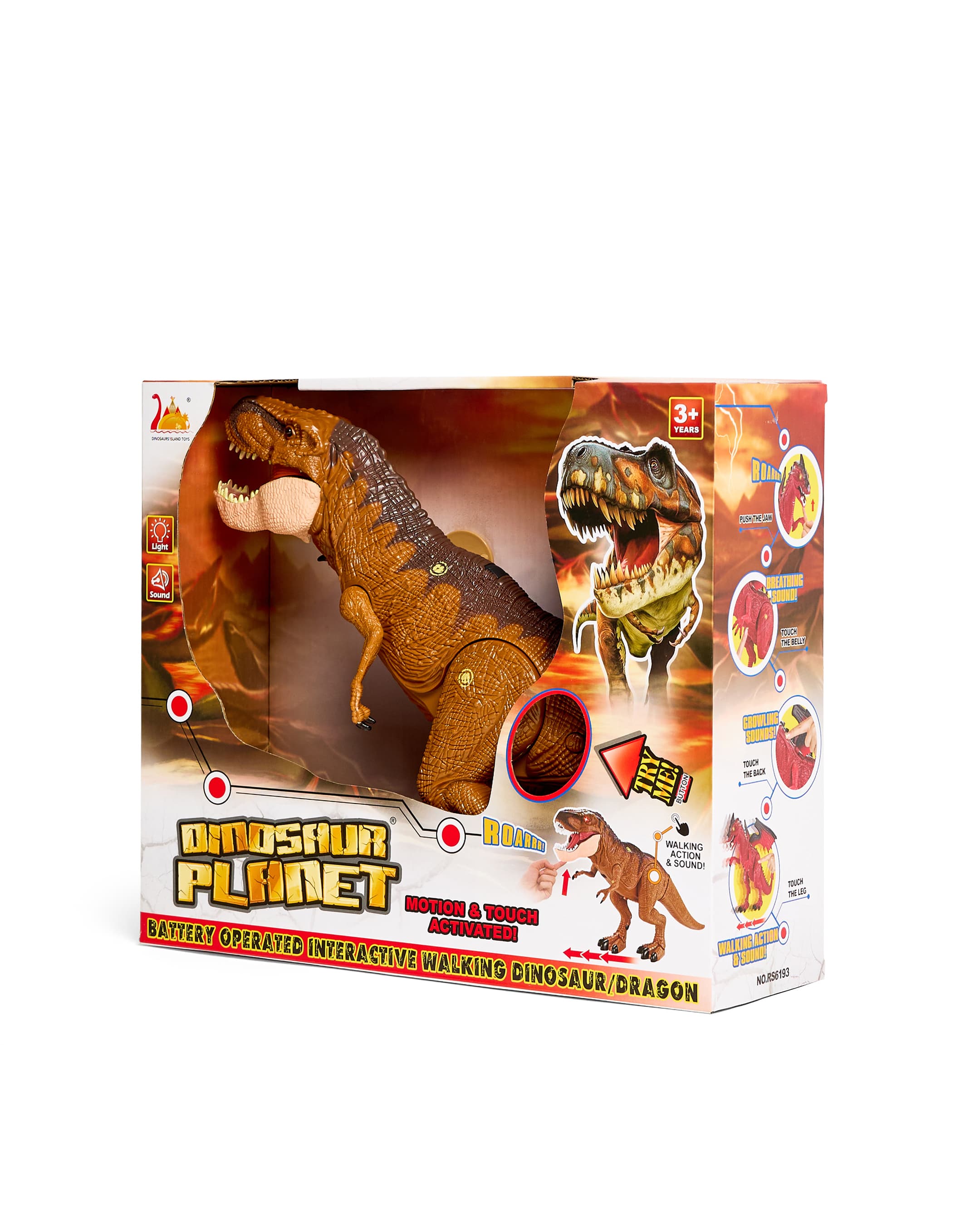 B/O DINOSAUR SET WITH LIGHT AND SOUND + IC & EGG thumbnail 3