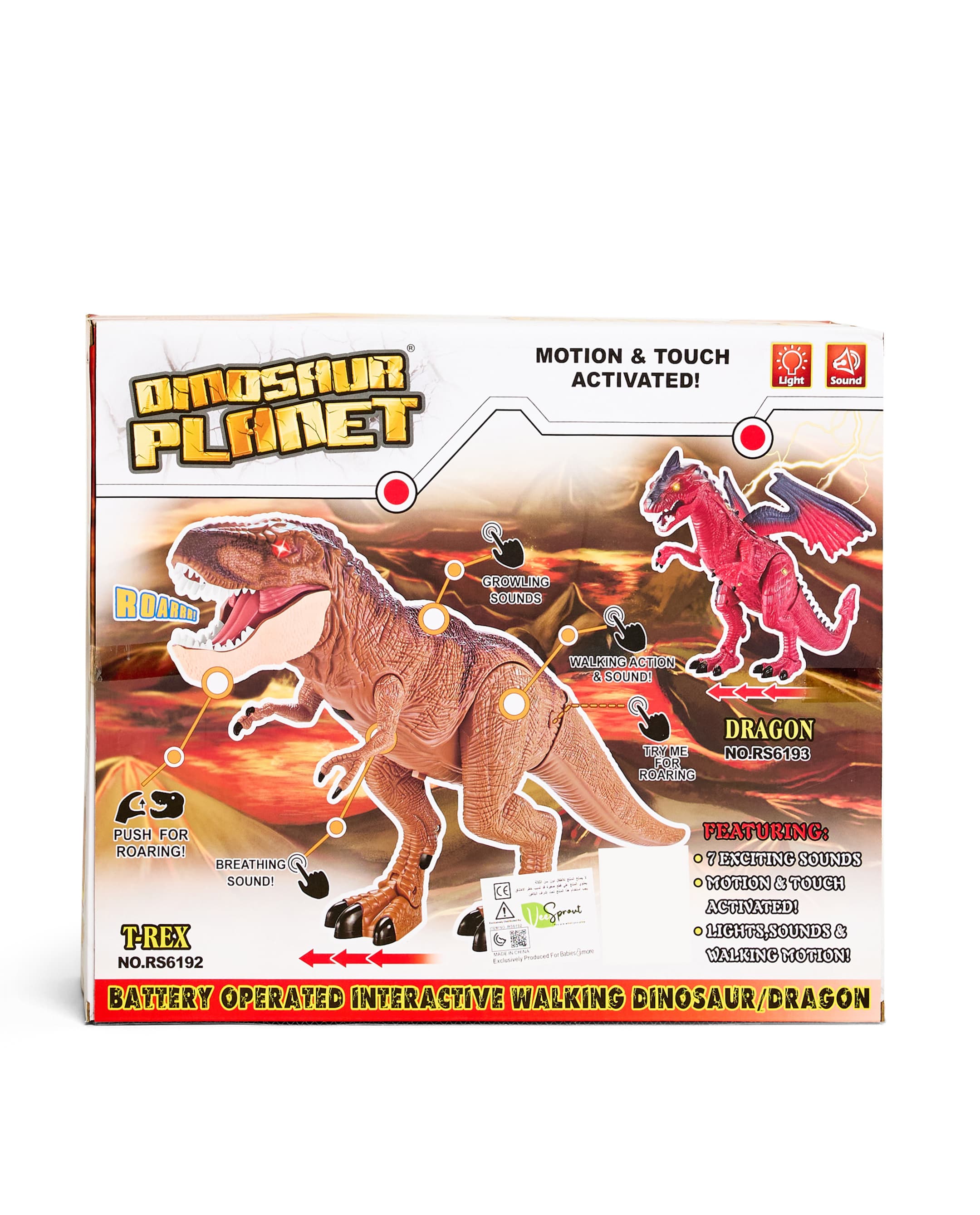 B/O DINOSAUR SET WITH LIGHT AND SOUND + IC & EGG thumbnail 5