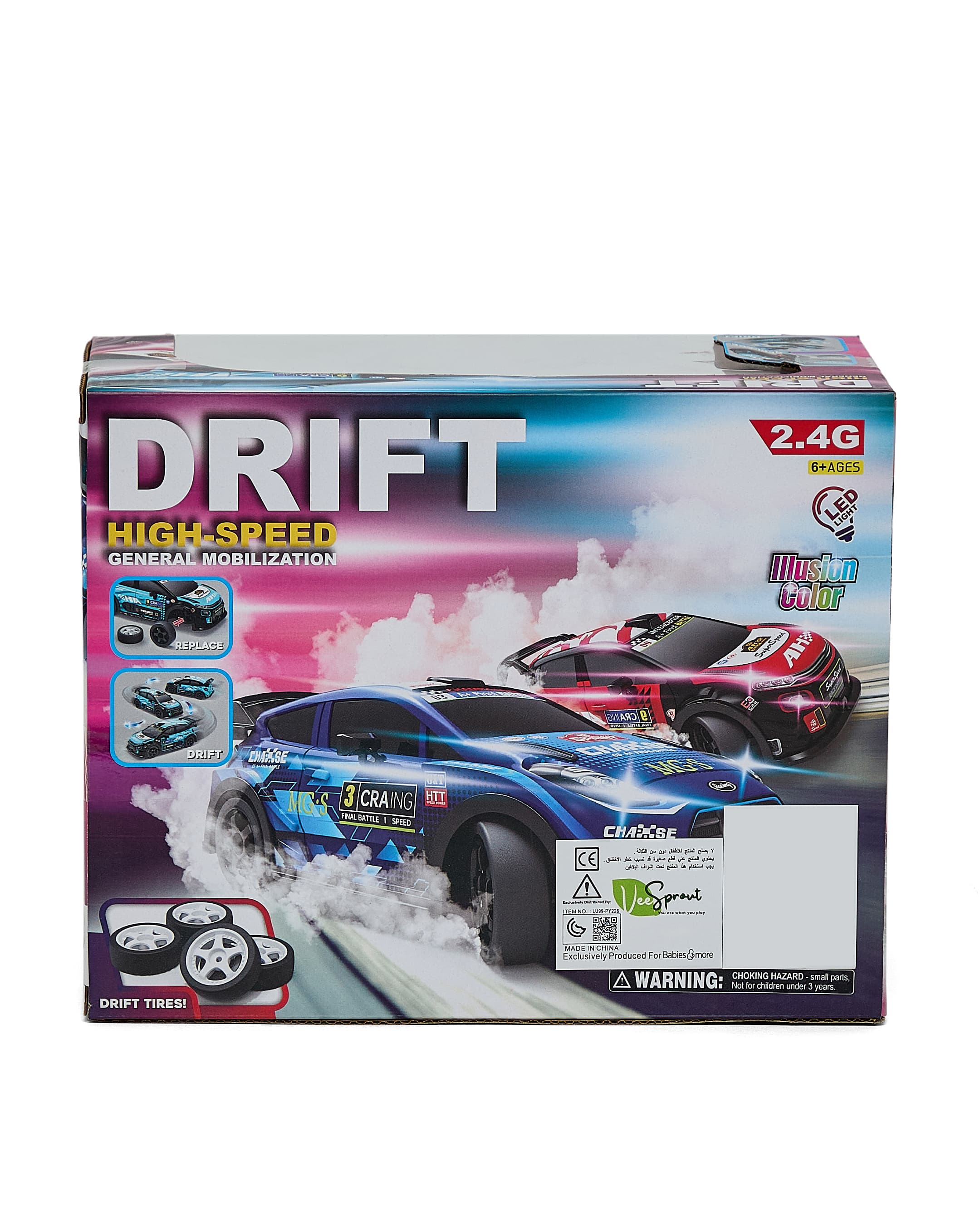 1:22 4CH 2.4G DRIFTING CAR WITH LIGHT AND TRY ME -ASSORTED thumbnail 4