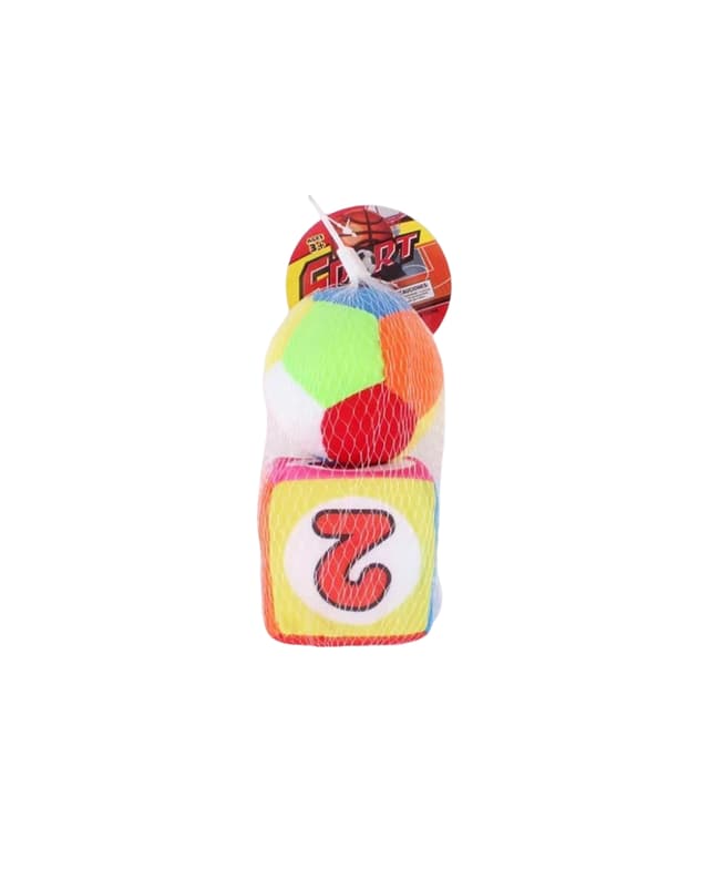 Babies & more Soft Ball - 2 Pcs Set - Baby Sensory Toy - Multicolor thumbnail 1