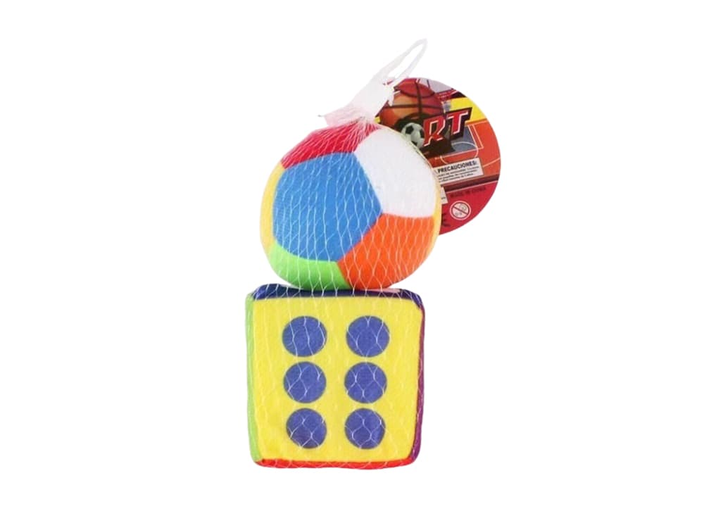 Babies & more Soft Ball - 2 Pcs Set - Baby Sensory Toy - Multicolor