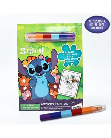 Stitch Activity Fun Pad with Stackable Crayon - Multicolor thumbnail 1